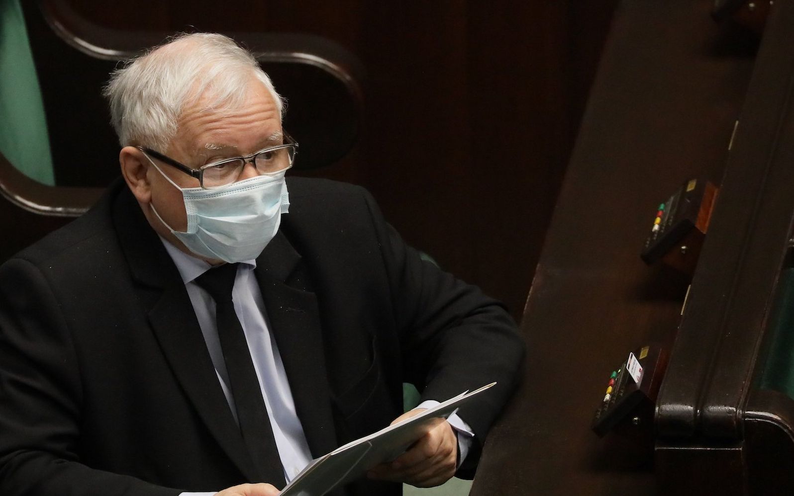 12.05.2020  Warszawa , Sejm . Prezes PiS Jaroslaw Kaczynski podczas szostego dnia 11 posiedzenia Sejmu IX Kadencji .
Fot. Slawomir Kaminski / Agencja Gazeta