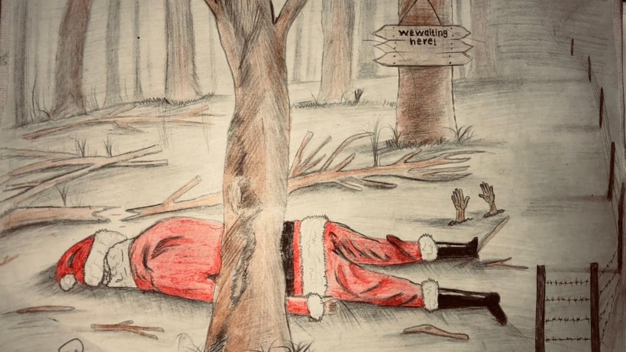 rysunek: martwy św. Mikołaj