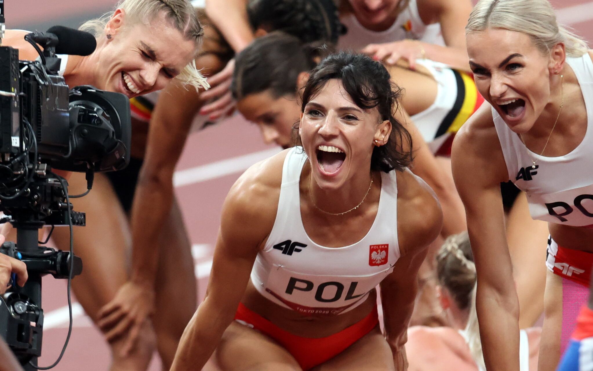 05.08.2021  Tokio . Polska sztafeta 4 x 400 kobiet podczas eliminacji  na Igrzyskach Olimpijskich w Tokio. Fot . Kuba Atys / Agencja Gazeta