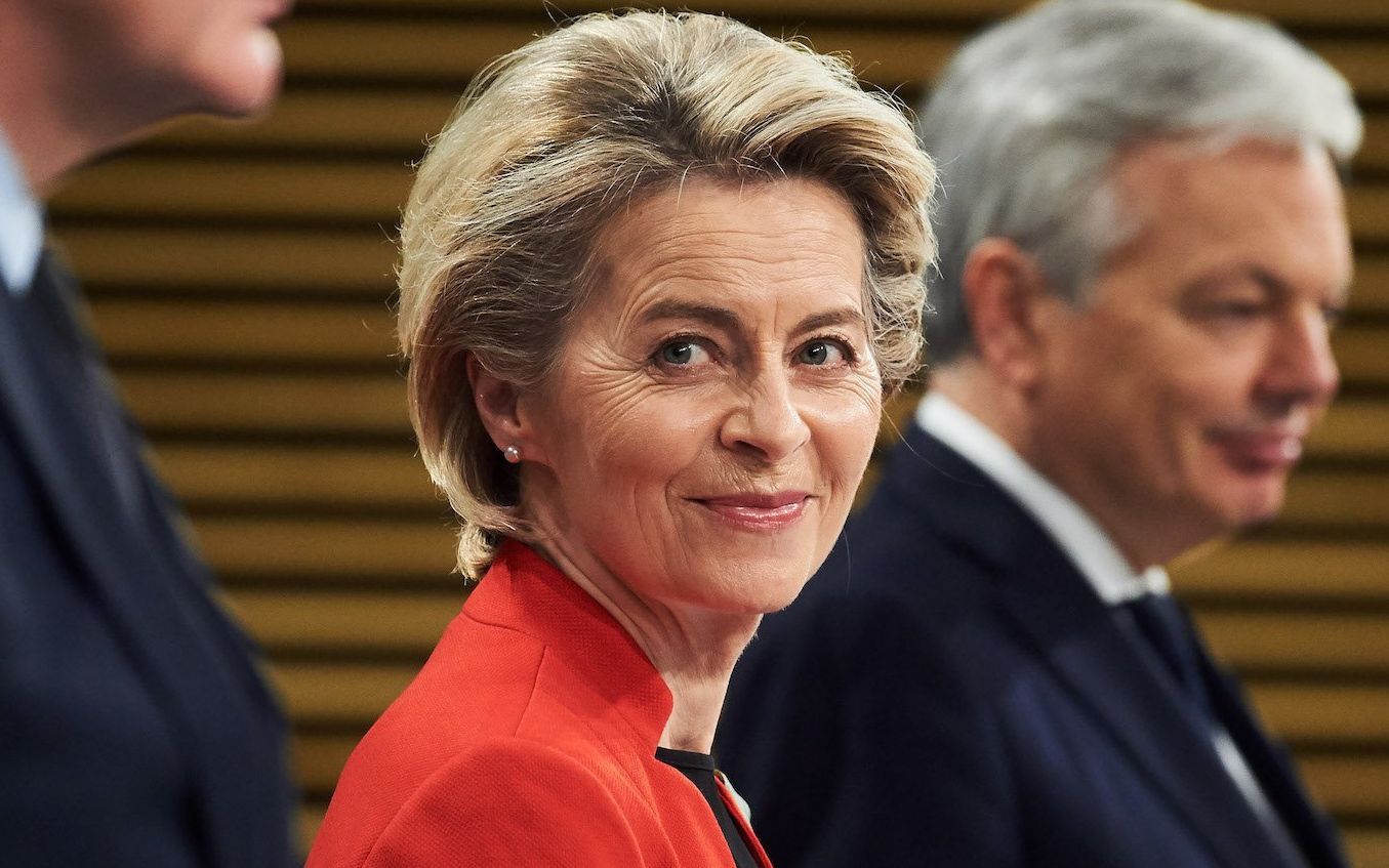 Thierry Breton, Ursula von der Leyen and Didier Reynders
