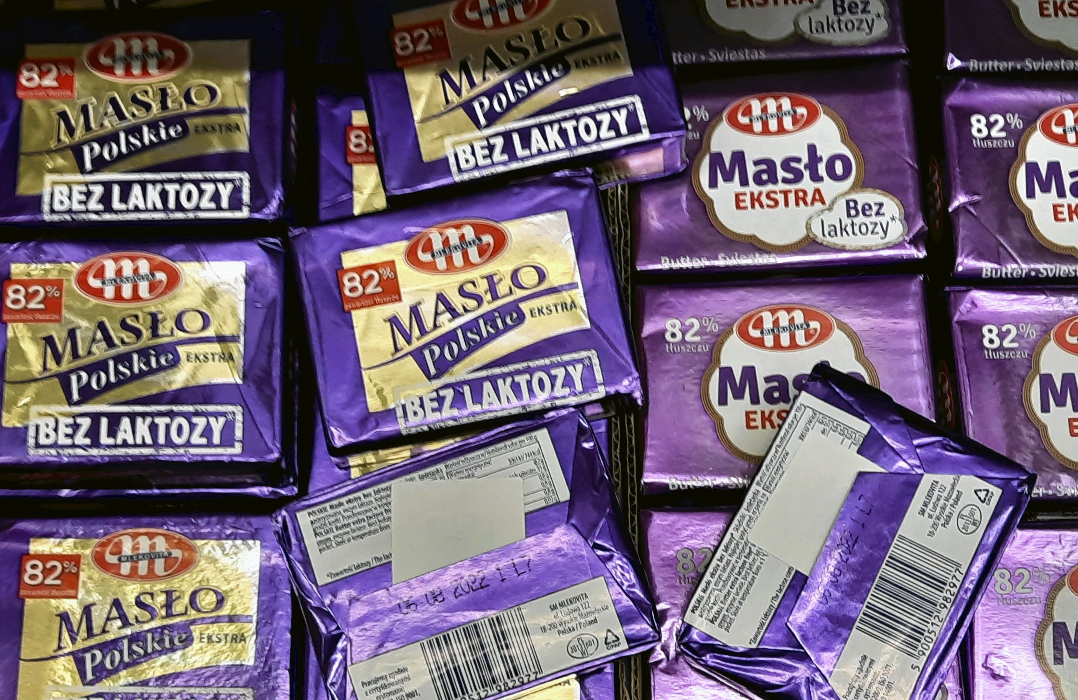 Maslo zabezpieczone antykradziezowo w sklepie Kaufland