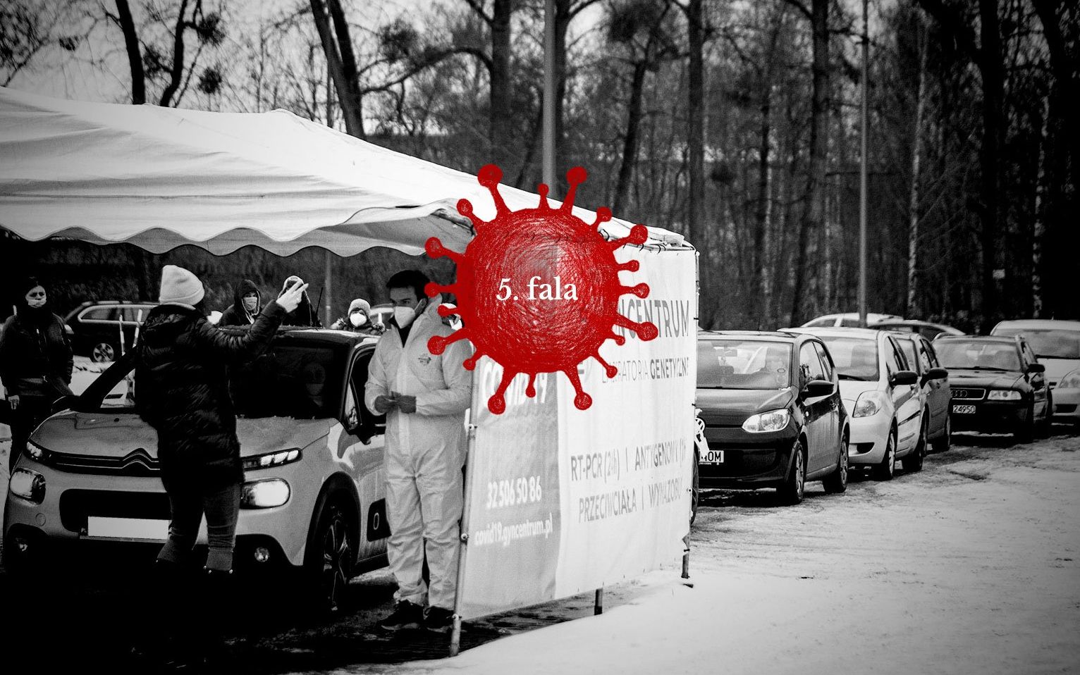 Grafika do artykułu Piąta fala nie odpuszcza. Ponad 50 tysięcy zakażeń, do testów kolejki na kilkadziesiąt aut
