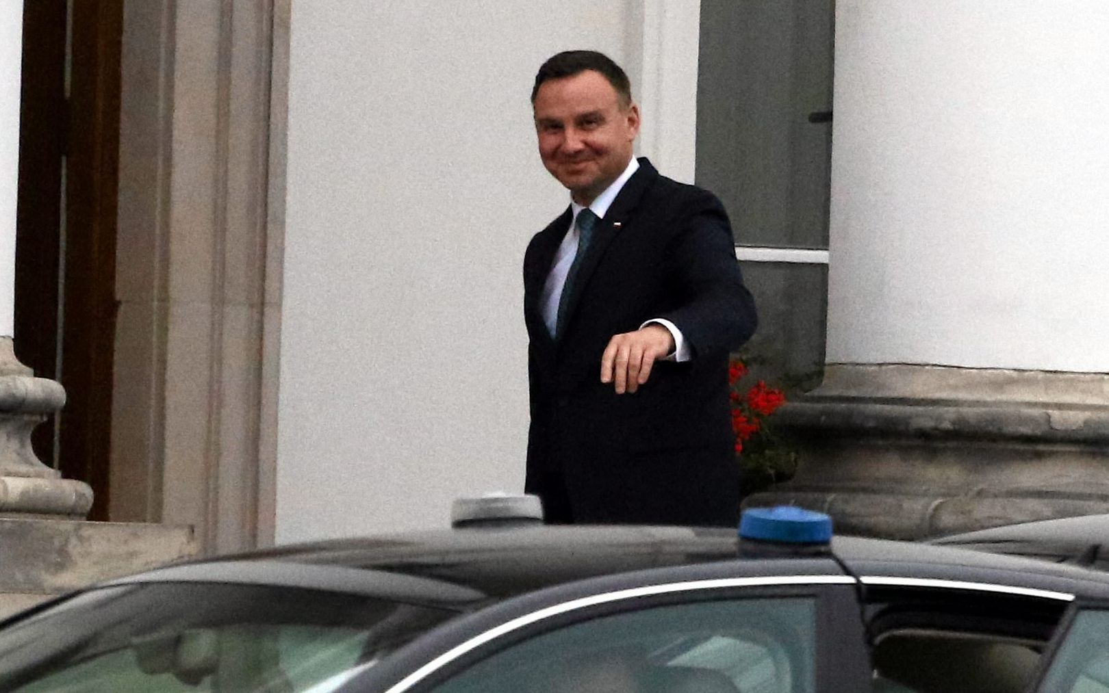 20.10.2017 Warszawa , Belweder . Przyjazd prezydenta Dudy do Belwederu . Spotkanie Prezydent RP Andrzej Duda  - Prezes PiS Jaroslaw Kaczynski . Po raz czwarty spotykaja sie w sprawie reformy sadownictwa .
Fot . Slawomir Kaminski / Agencja Gazeta