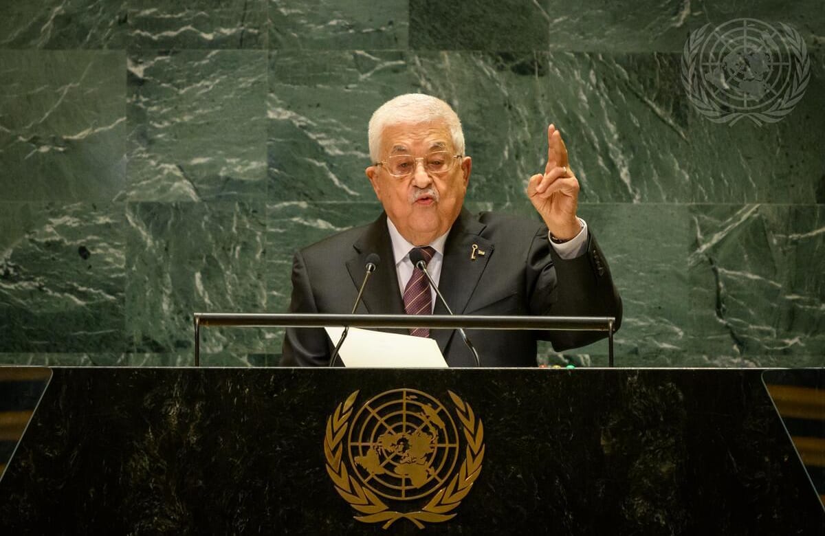 Mahmud Abbas, prezydent Palestyny podczas sesji Zgromadzenia Ogólnego ONZ, Nowy Jork, 26 września 2024.
