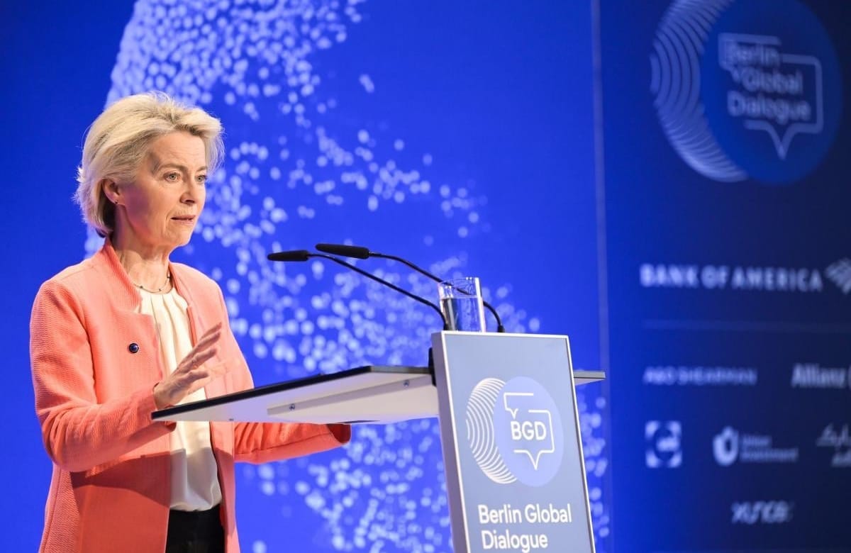 Szefowa Komisji Europejskiej Ursula von der Leyen podczas konferencji Berlin Global Dialogue, Berlin, 25.10.25