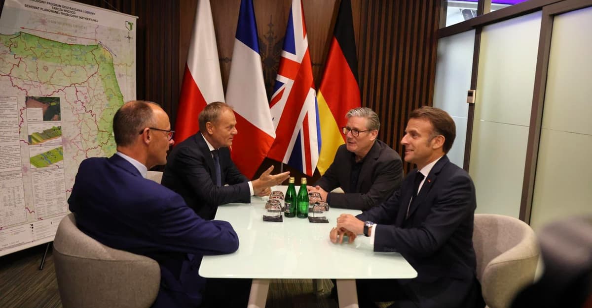 Tusk w Kijowie. Razem z nim Macron, Merz i Starmer w ramach koalicji chętnych