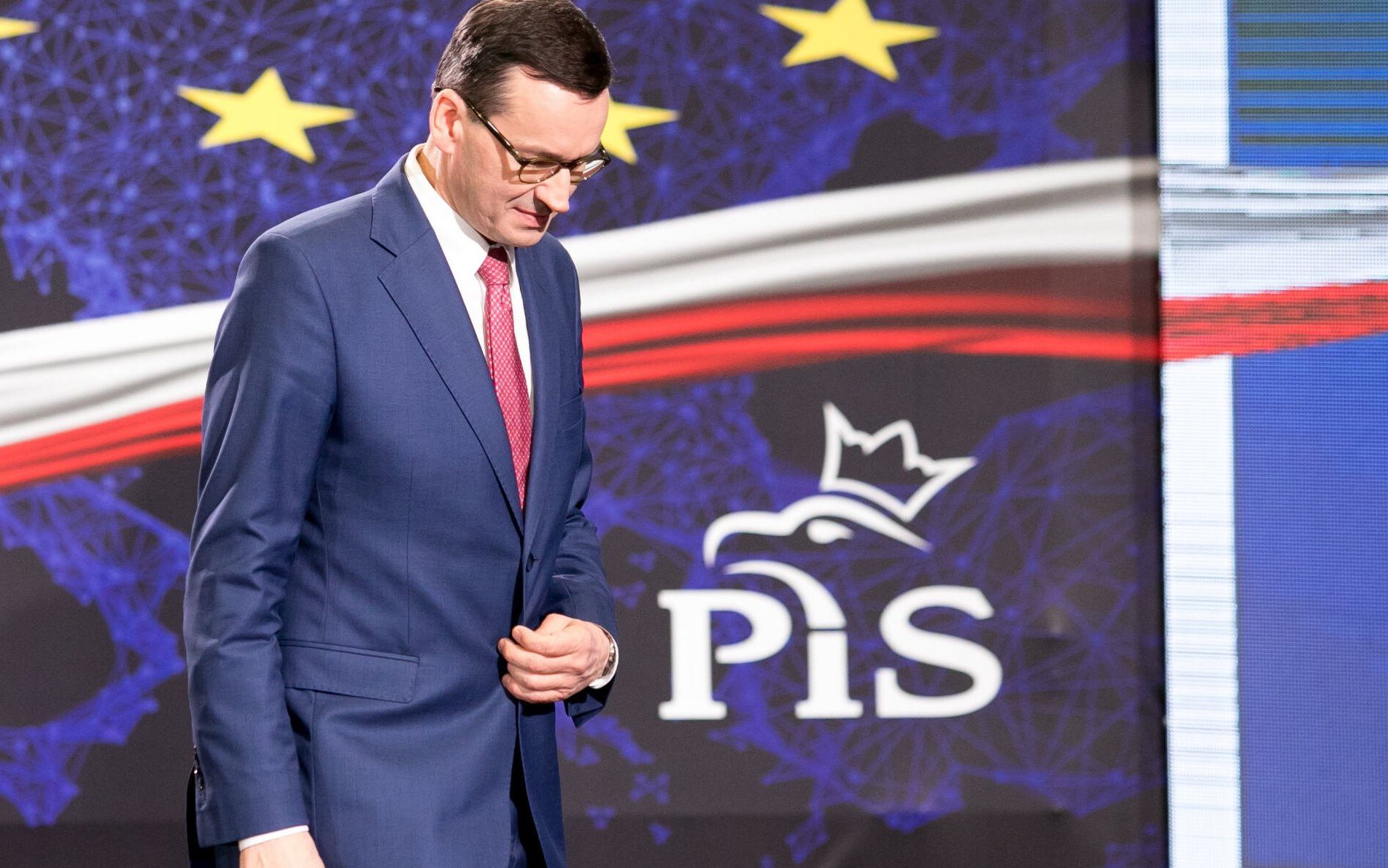 13.04.2018 Lublin , Centrum Kongresowe Uniwersytetu Przyrodniczego . Premier Mateusz Morawiecki podczas konwencji wyborczej Prawa i Sprawiedliwosci .
Fot. Jakub Orzechowski / Agencja Gazeta