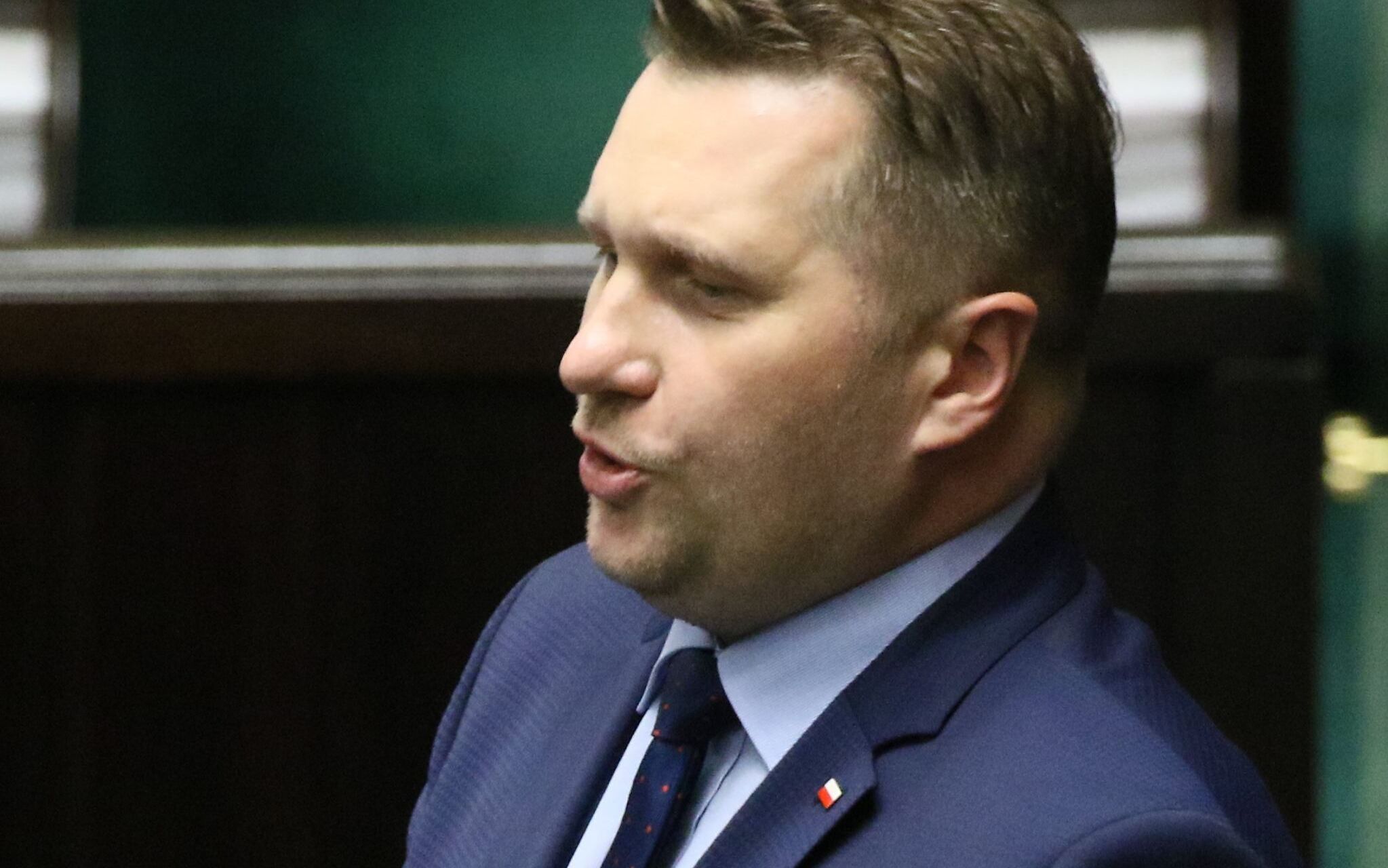 02.06.2020 Warszawa , ulica Wiejska . Trzeci dzien 12 . posiedzenia Sejmu IX kadencji . Przemyslaw Czarnek podczas glosowan nad poprawkami Senatu do ustawy o wyborach prezydenckich w 2020 roku .
Fot. Slawomir Kaminski / Agencja Gazeta