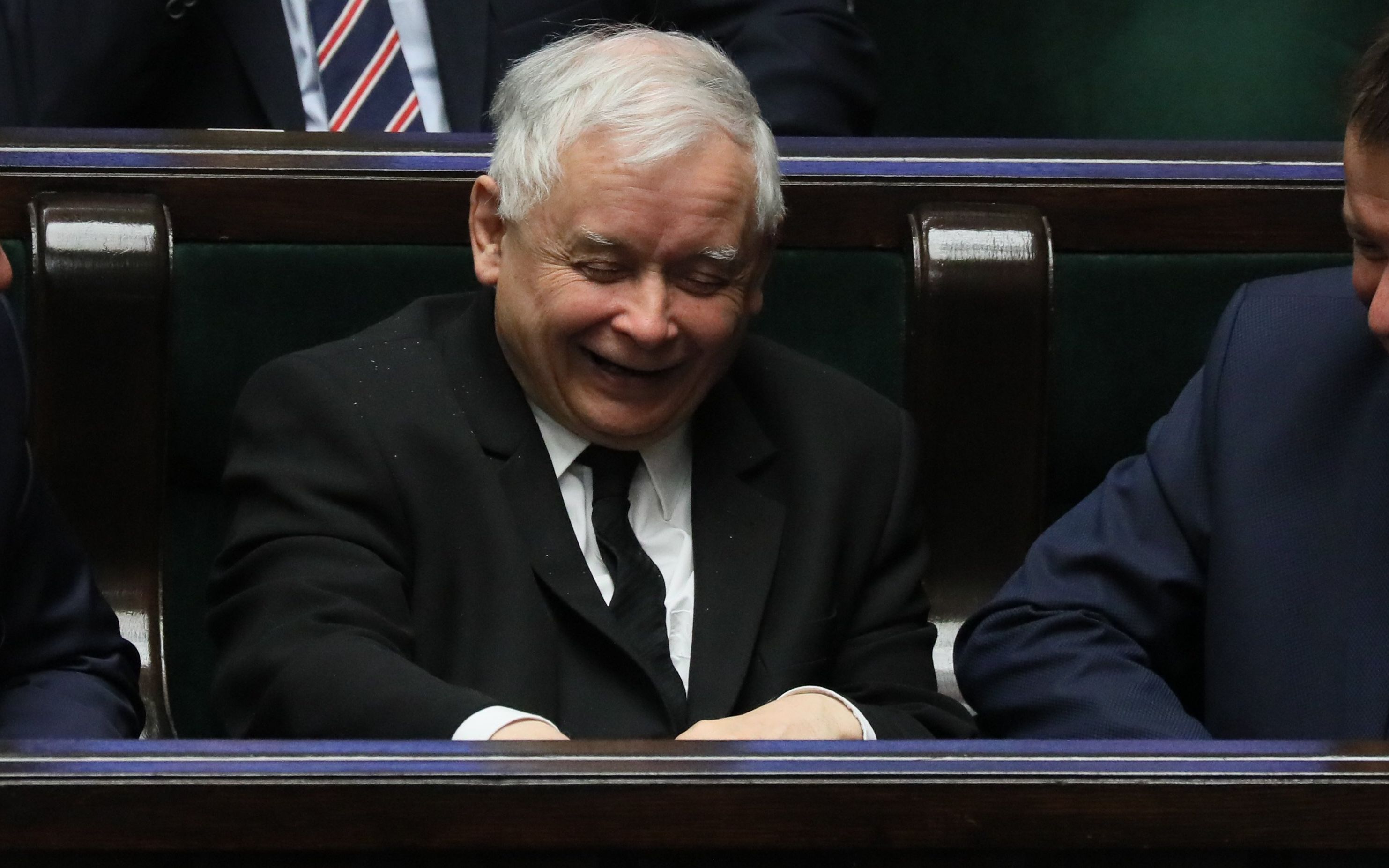 25.04.2019 Warszawa . Sejm . Od lewej: Joachim Brudzinski , Jaroslaw Kaczynski , Mariusz Blaszczak podczas glosowania nad ustawa oswiatowa .
Fot. Slawomir Kaminski / Agencja Gazeta