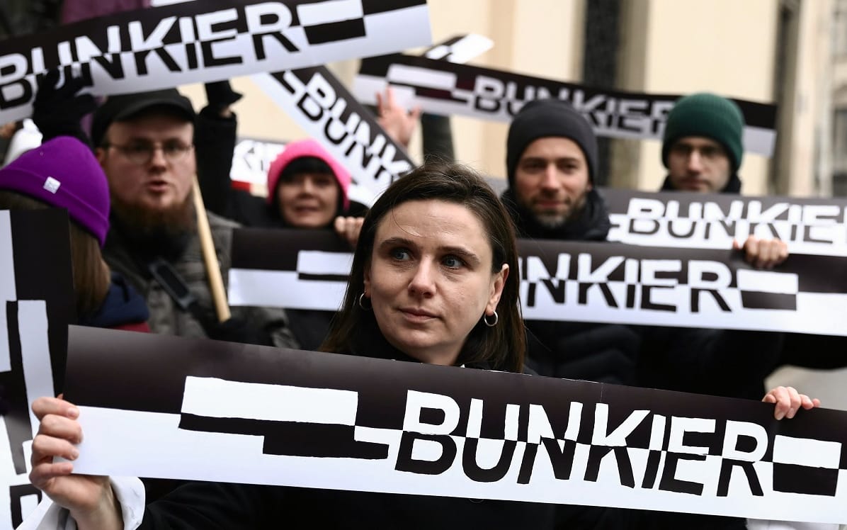 30.01.2019 Krakow , Plac Wszystkich Swietych . Monika Drozynska .  Protest " Kibicuj Galerii Bunkier Sztuki " . Fot. Jakub Porzycki / Agencja Gazeta