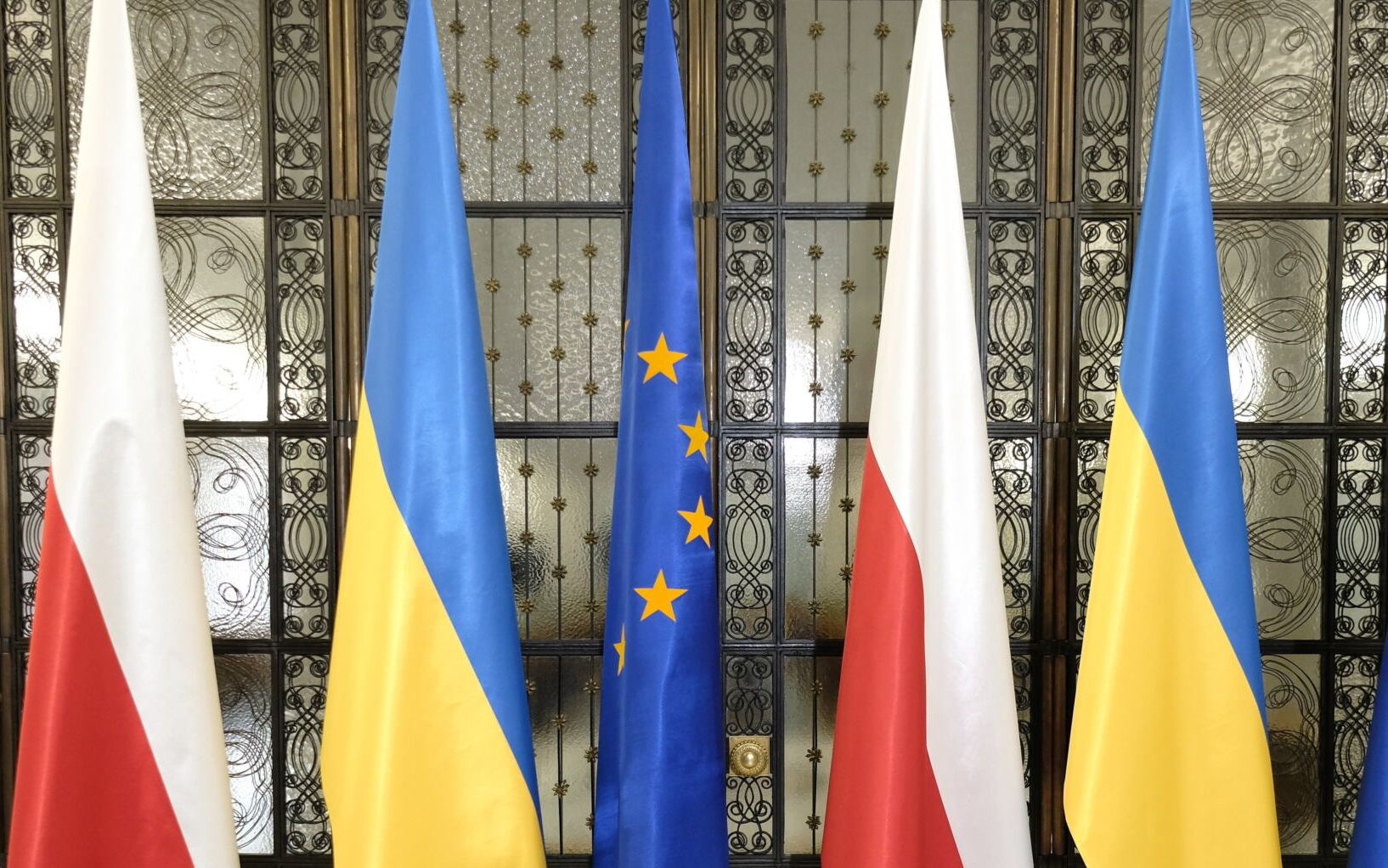 24.02.2022 Warszawa , ul Wiejska , Sejm .Flagi ukrainskie w sejmie .
Fot. Slawomir Kaminski / Agencja Wyborcza.pl