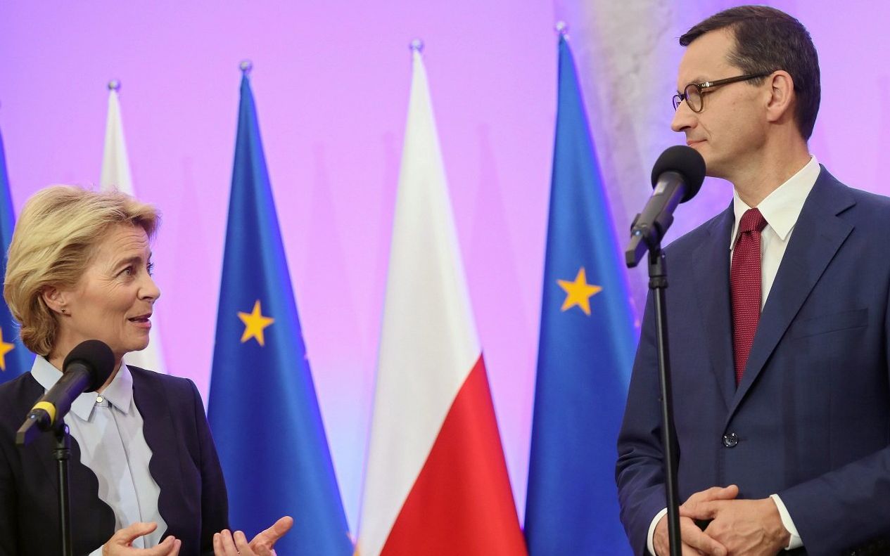 25.07.2019 Warszawa , Kancelaria Prezesa Rady Ministrow . Przewodniczaca - elekt Komisji Europejskiej Ursula von der Leyen podczas  pierwszej wizyty w Polsce .
Fot. Slawomir Kaminski / Agencja Gazeta