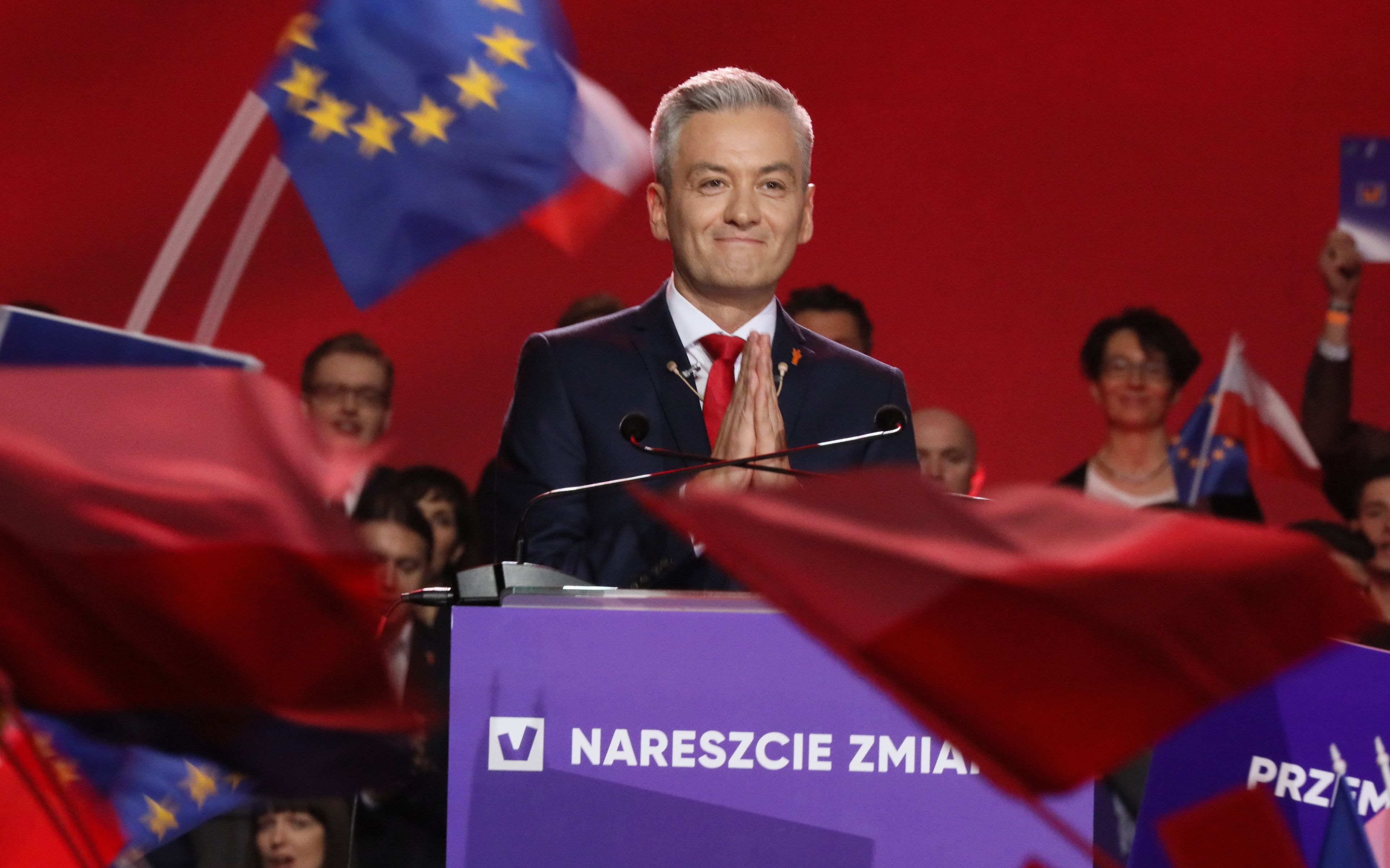 03.02.2019 Warszawa , ulica Lazienkowska . Torwar . Robert Biedron podczas konwencji inaugurujacej dzialanie jego ruchu politycznego Wiosna .
Fot. Slawomir Kaminski / Agencja Gazeta