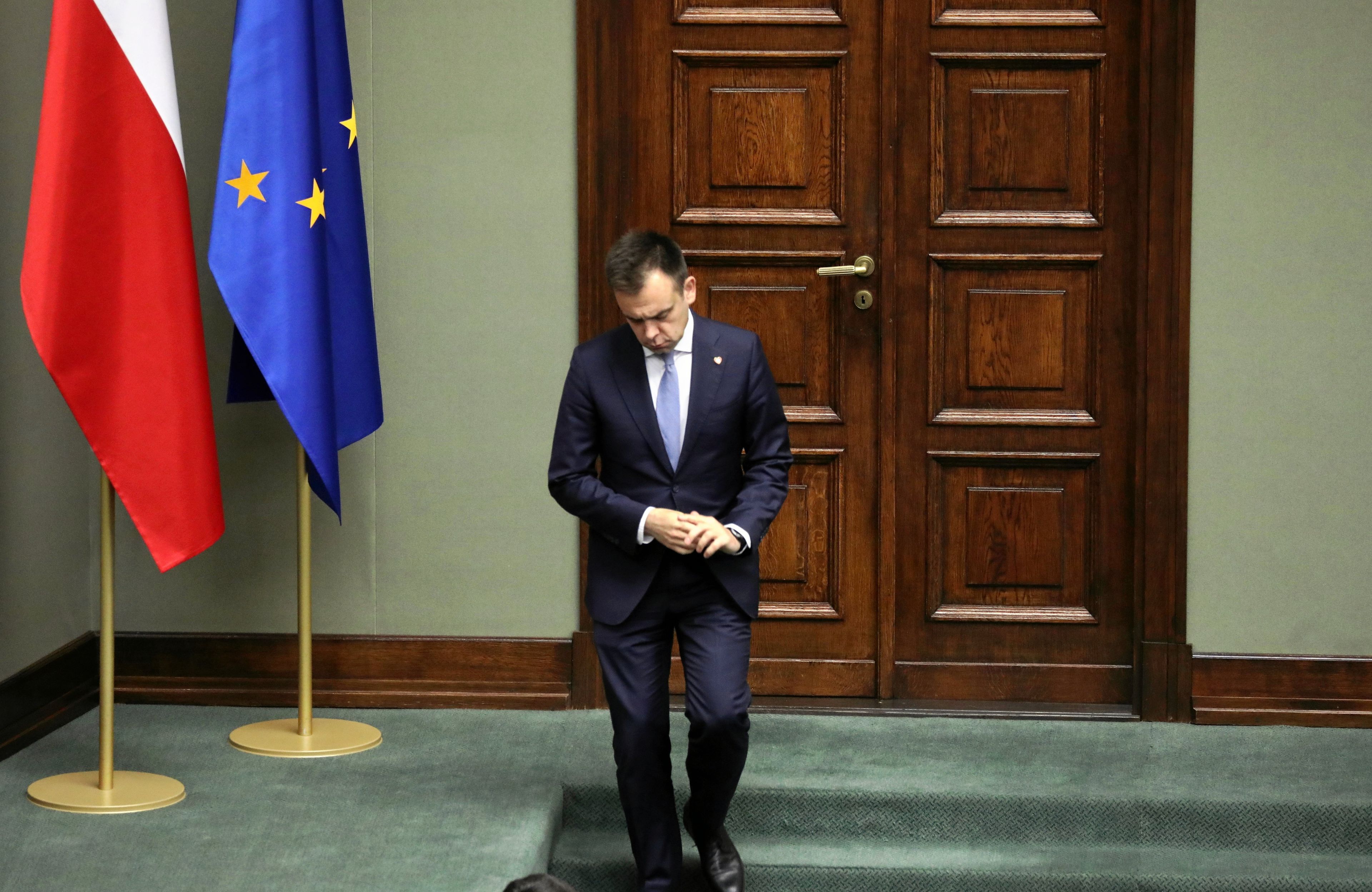 Minister Finansów Andrzej Domański w Sejmie
