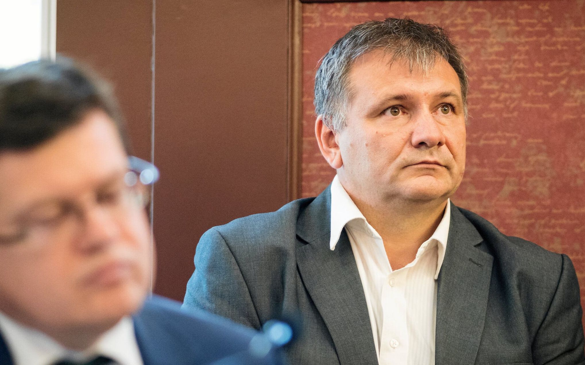 06.09.2019 Katowice . Sad Apelacyjny . Od lewej: Krystian Markiewicz , Sedzia Waldemar Zurek podczas rozprawy dyscyplinarnej Waldemara Zurka .
Fot. Grzegorz Celejewski / Agencja Wyborcza.pl