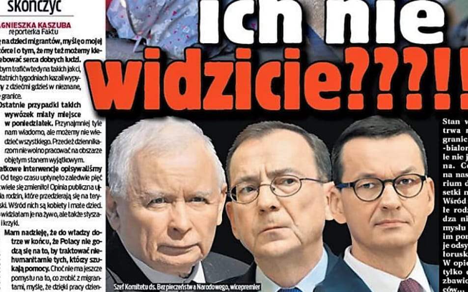 Grafika do artykułu "Fakt" broni uchodźców. Samobójstwo tabloidu czy wyczucie nastrojów? [ROZMOWA Z REDAKTOR NACZELNĄ]