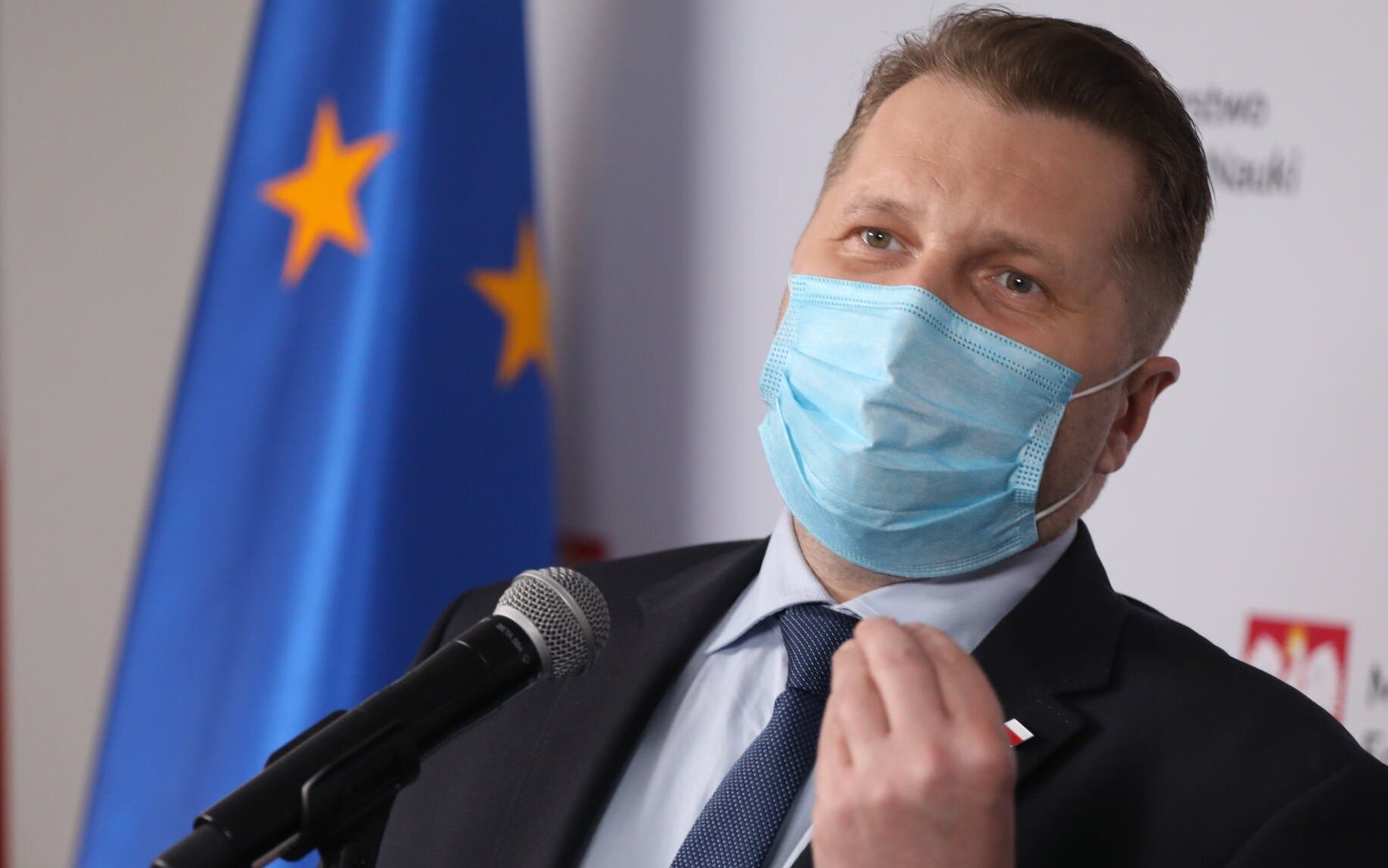 18.05.2021  Warszawa , ulica Hoza . Ministerstwo Edukacji i Nauki . Minister edukacji i nauki Przemyslaw Czarnek podczas konferecji prasowej .
Fot. Slawomir Kaminski / Agencja Gazeta