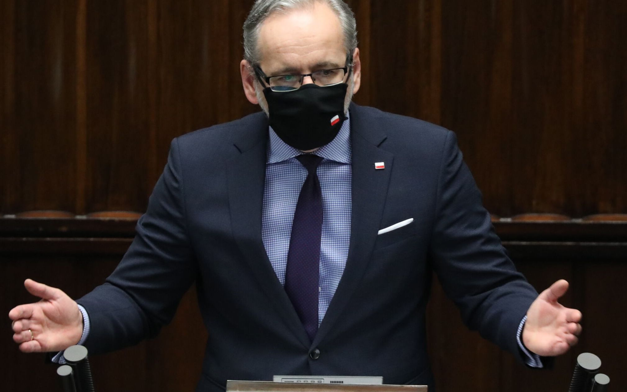 21.01.2021 Warszawa , ulica Wiejska . Sejm . 25 . posiedzenie Sejmu IX kadencji . Minister zdrowia Adam Niedzielski podczas informacji o zmianach w systemie szczepien przeciw covid .
Fot. Slawomir Kaminski / Agencja Gazeta