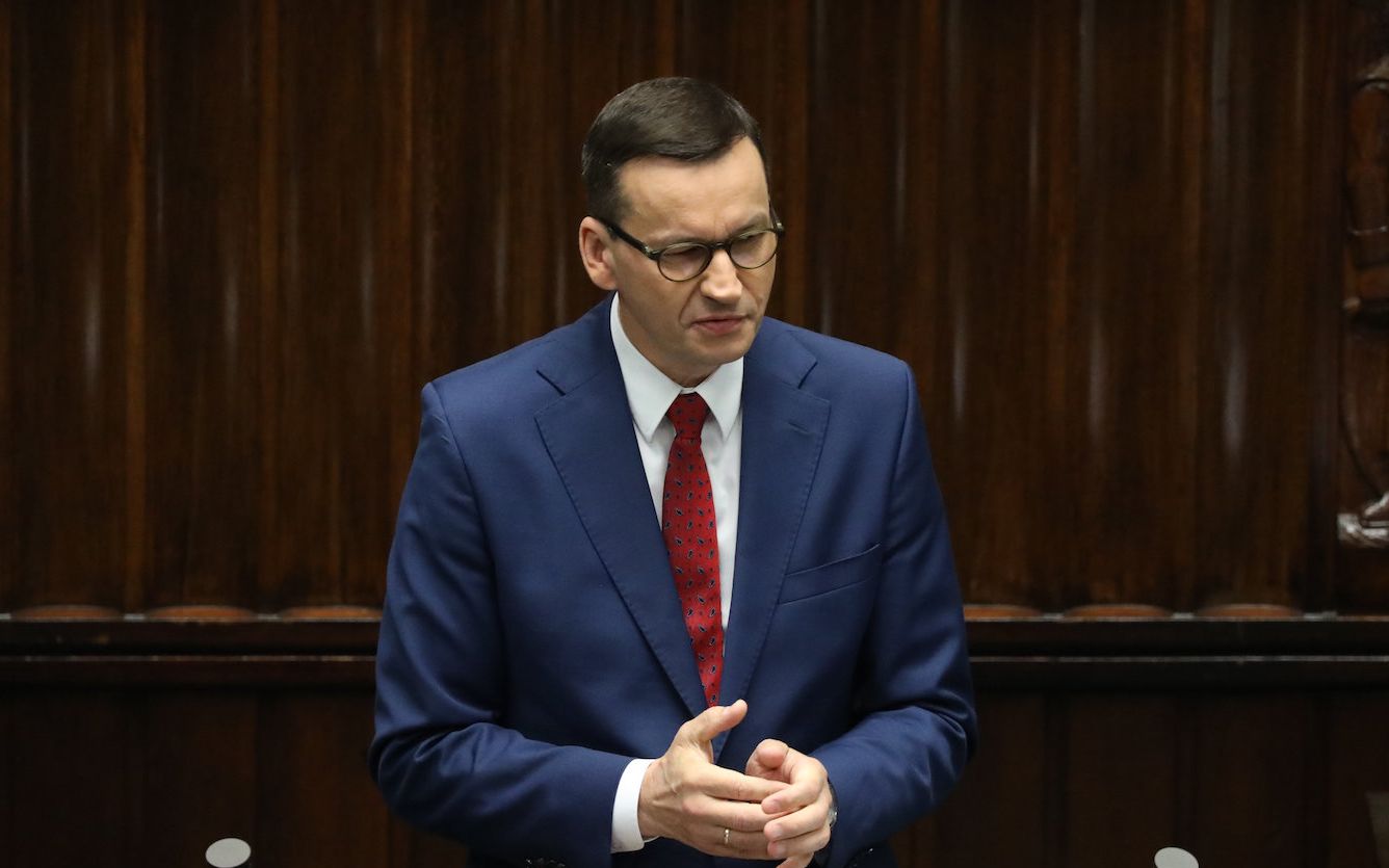 22.07.2020 Warszawa , ul Wiejska , Sejm . Premier RP Mateusz Morawiecki podczas sprawozdania  po Szczycie Unii Europejskiej i podpisanego porozumienia w sprawie budzetu na kolejne 7 lat .
Fot. Slawomir Kaminski / Agencja Gazeta