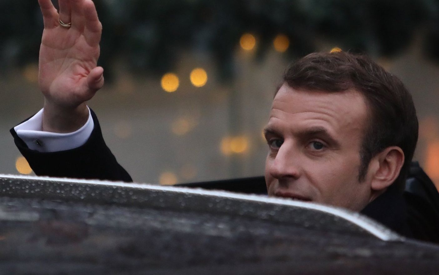 04.02.2020 Krakow , Rynek Glowny . Prezydent Francji Emmanuel Macron podczas wizyty. Fot. Jakub Porzycki / Agencja Gazeta