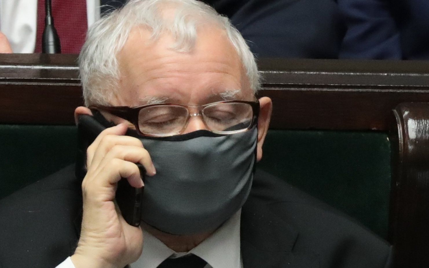 17.09.2021 Warszawa , ul Wiejska , Sejm . Poslowie podczas bloku glosowan . Jaroslaw Kaczynski
Fot. Slawomir Kaminski / Agencja Gazeta
