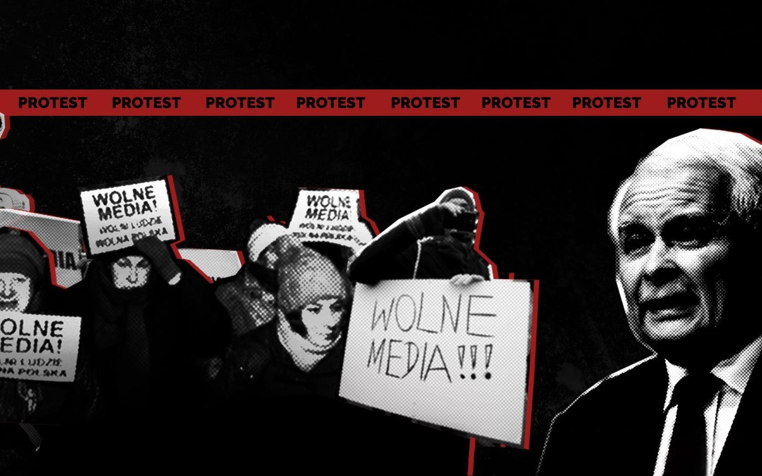 Grafika do artykułu Protest przeciwko projektowi rządu. Nie dajmy mediom założyć kagańca