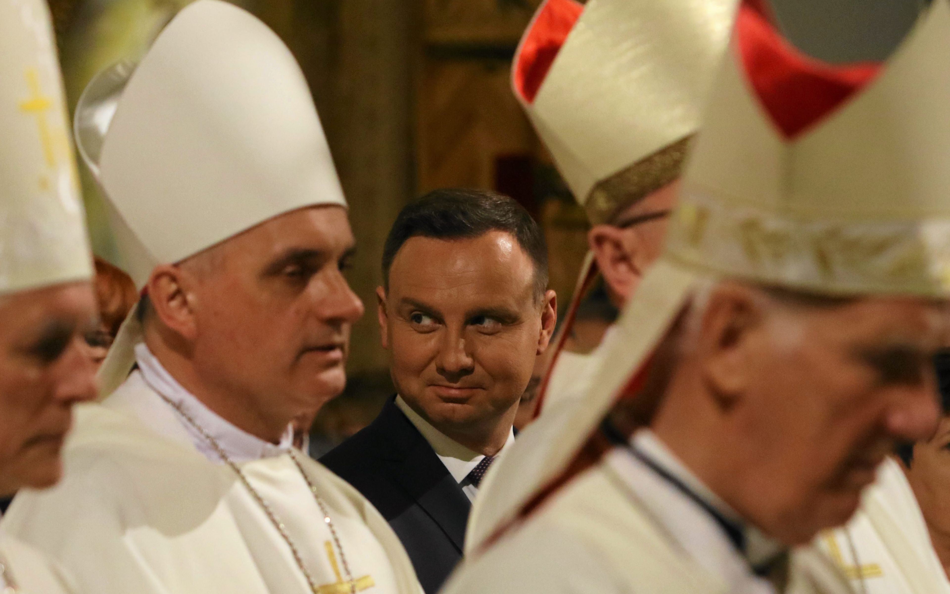 05.06.2017 Zakopane . Sanktuarium Matki Bozej Fatimskiej na Krzeptowkach . Prezydent Andrzej Duda z malzonka, premier Beata Szydlo i ministrowie na uroczystosciach 100. rocznicy objawien fatimskich
Fot. Marek Podmokly / Agencja Gazeta