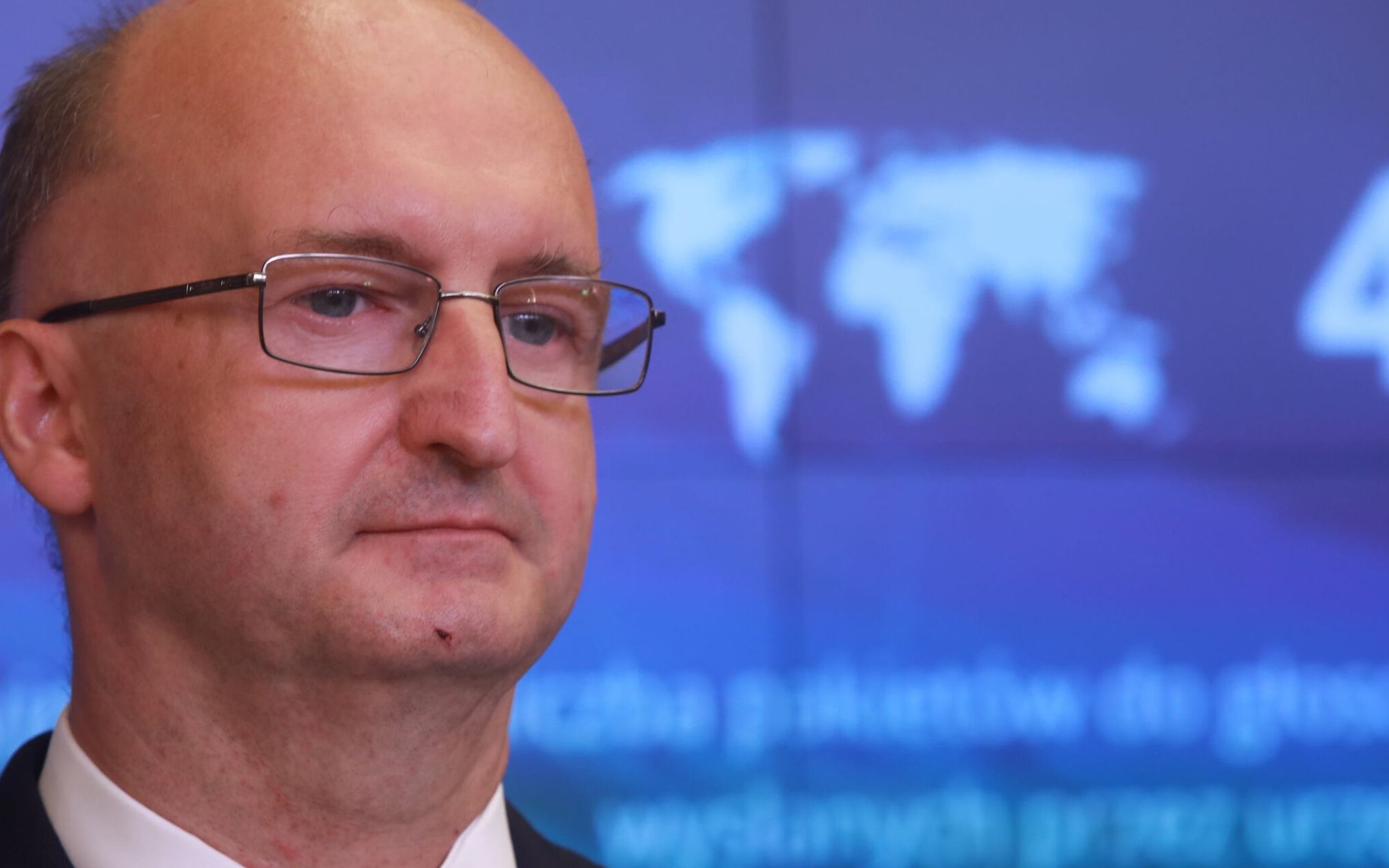 14.07.2020 Warszawa . Ministerstwo Spraw Zagranicznych . Wiceminister spraw zagranicznych Piotr Wawrzyk podczas konferencji prasowej w sprawie organizacji wyborow prezydenta RP poza granicami Polski .
Fot. Jacek Marczewski / Agencja Gazeta
