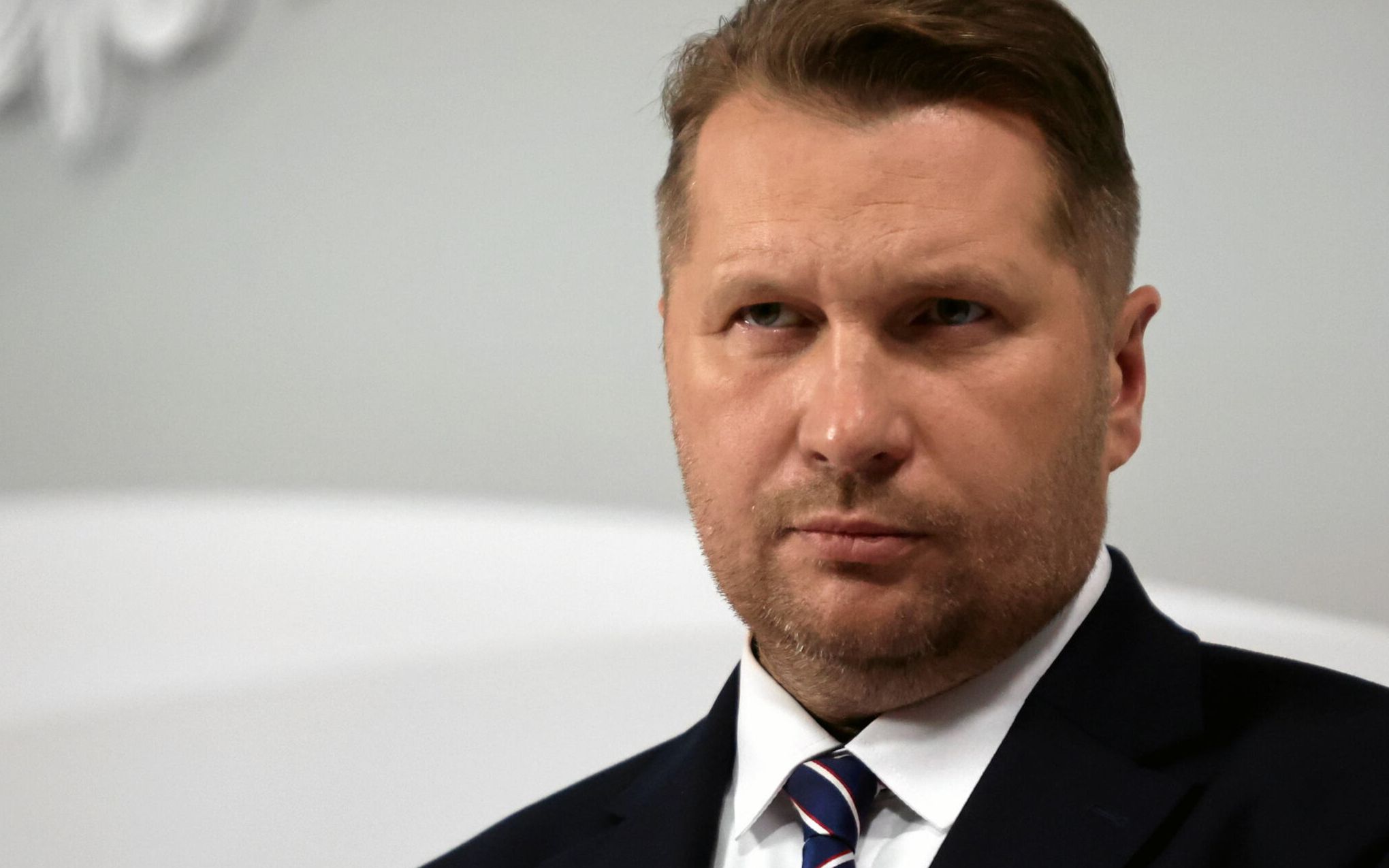 27.08.2021 Warszawa , ulica Hoza . Ministerstwo Edukacji i Nauki . Mminister edukacji i nauki Przemyslaw Czarnek podczas konferencji prasowej na temat poczatku roku szkolnego i epidemii koroanwirusa . 
Fot. Kuba Atys / Agencja Gazeta
