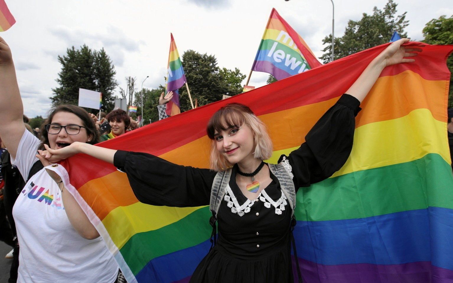 28.08.2021 Pila . Marsz Rownosci po raz pierwszy w historii przechodzi przez miasto . 
 Fot. Lukasz Cynalewski / Agencja Gazeta