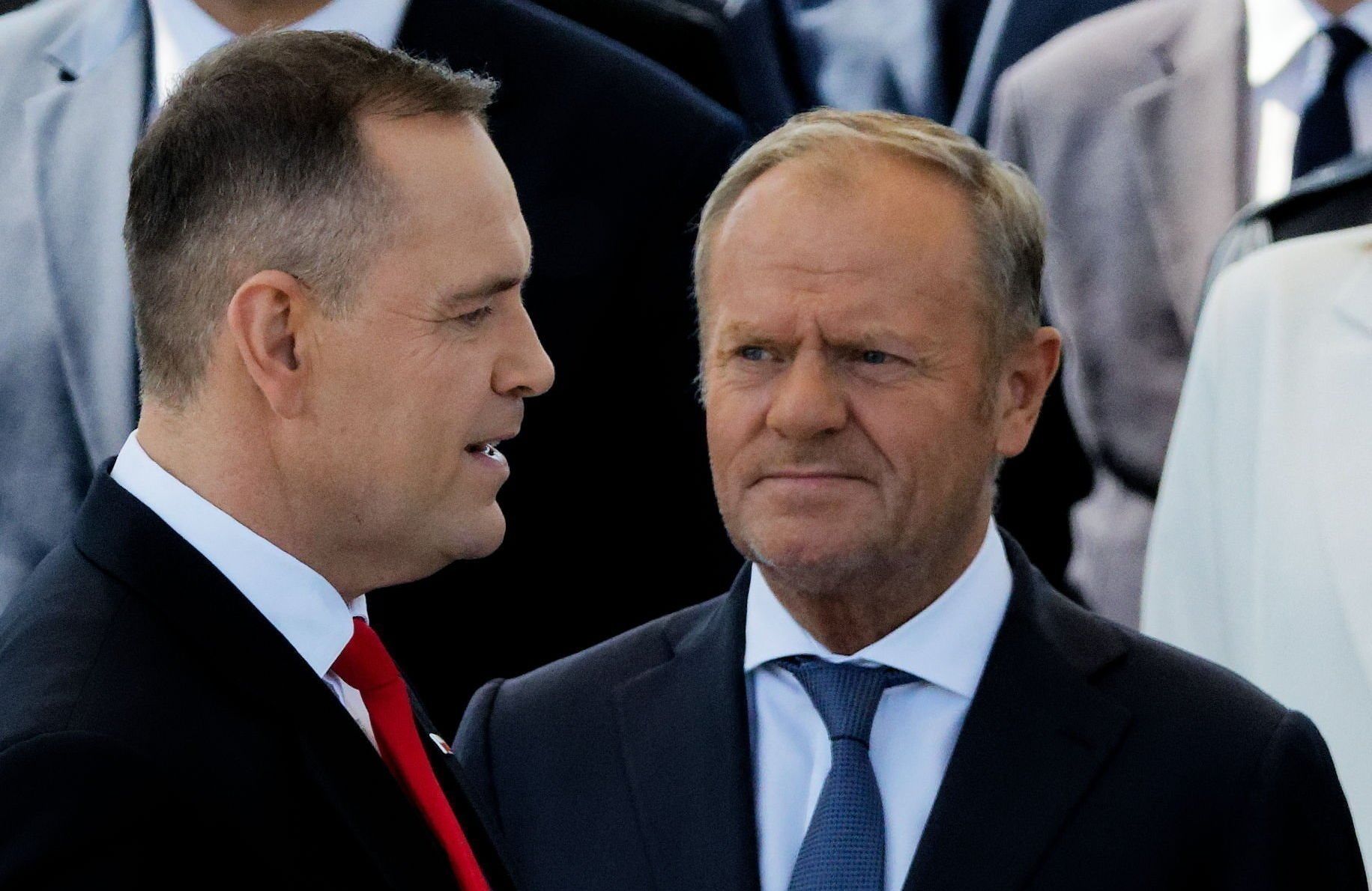 Karol Nawrocki, Donald Tusk, defilada wojskowa 15.08.2025 r.