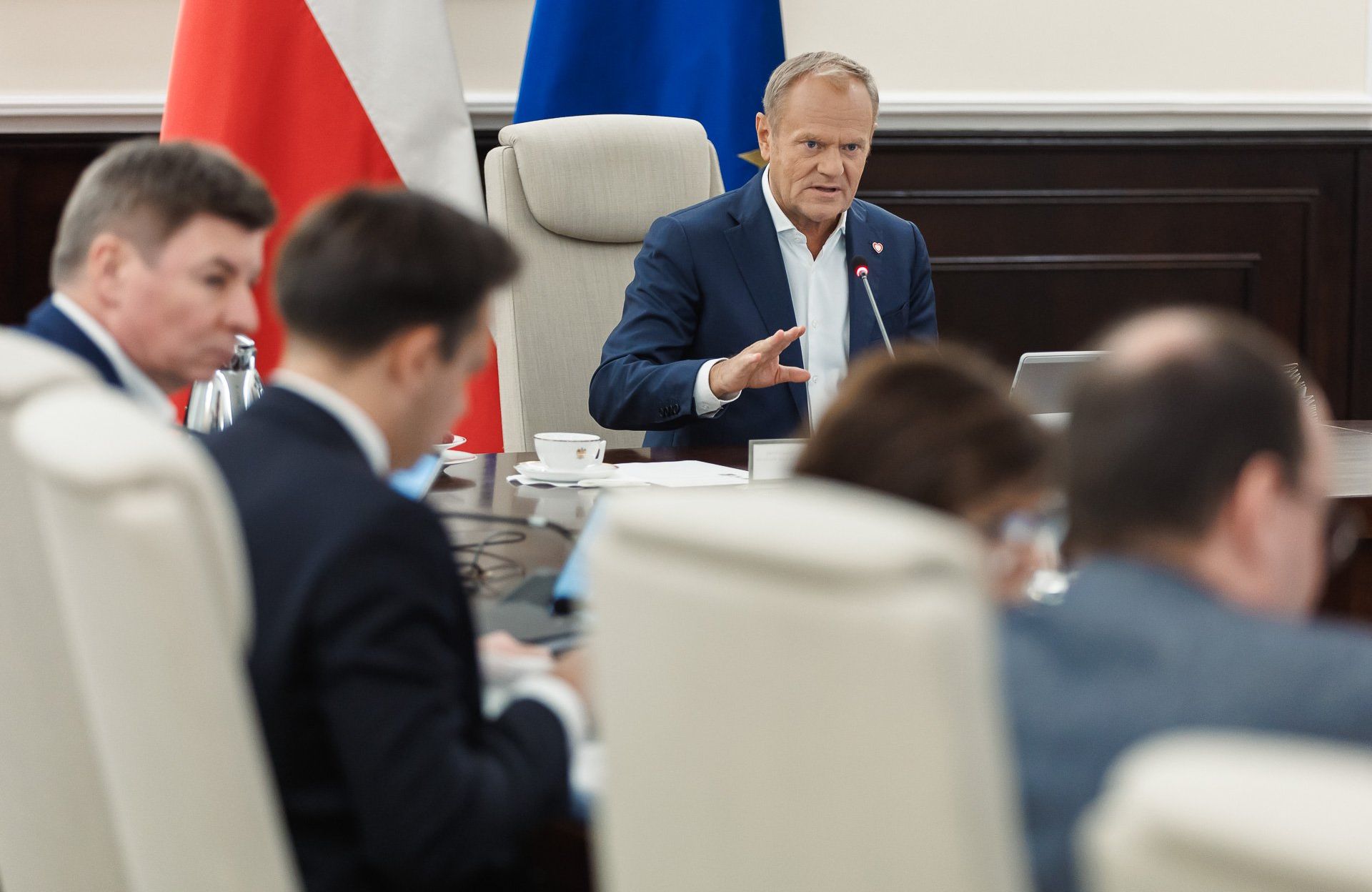 Premier Donald Tusk podczas posiedzenia Rady Ministrów 1.07.2025 r.