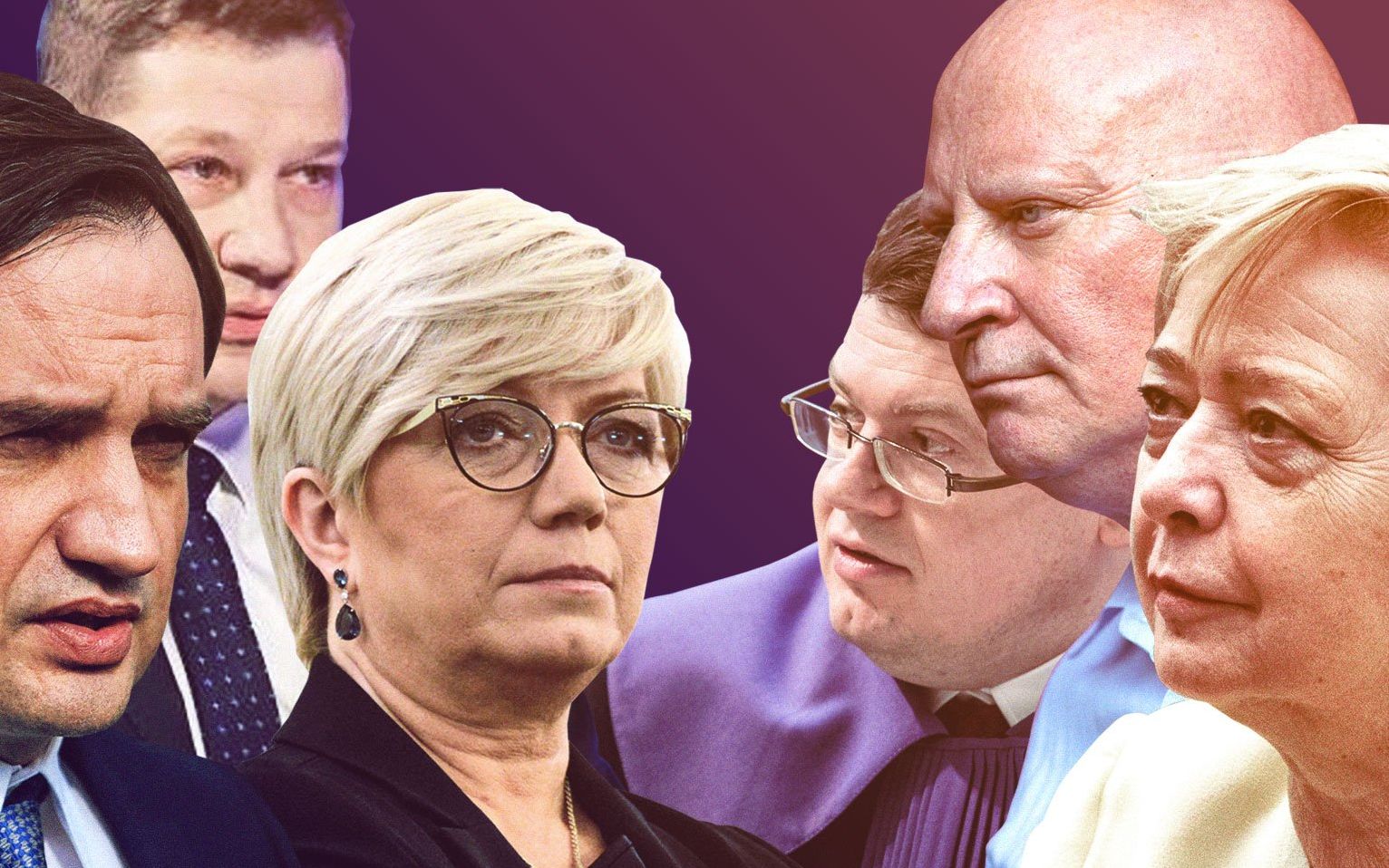 Grafika do artykułu Gorące 12 miesięcy walki o rządy prawa. Opór był twardszy niż spodziewali się Ziobro i spółka