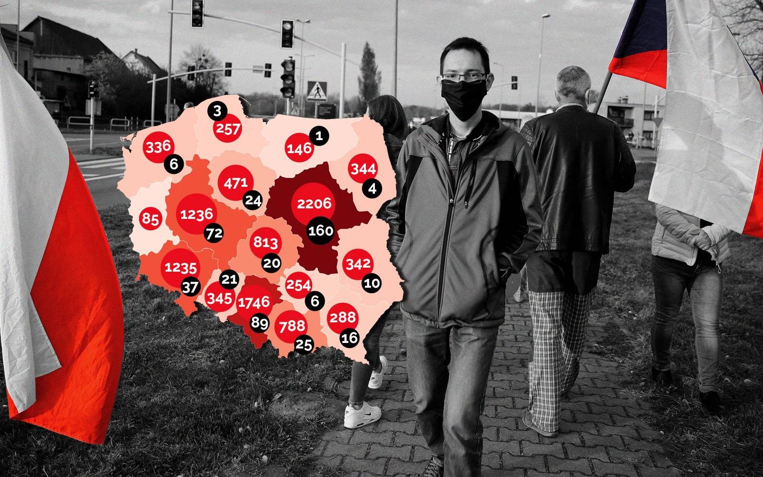 Grafika do artykułu W Polsce najtragiczniejszy dzień - 40 zmarłych, w Szwecji rekord zakażeń. Trump chce truć [RAPORT, MAPY, WYKRESY]