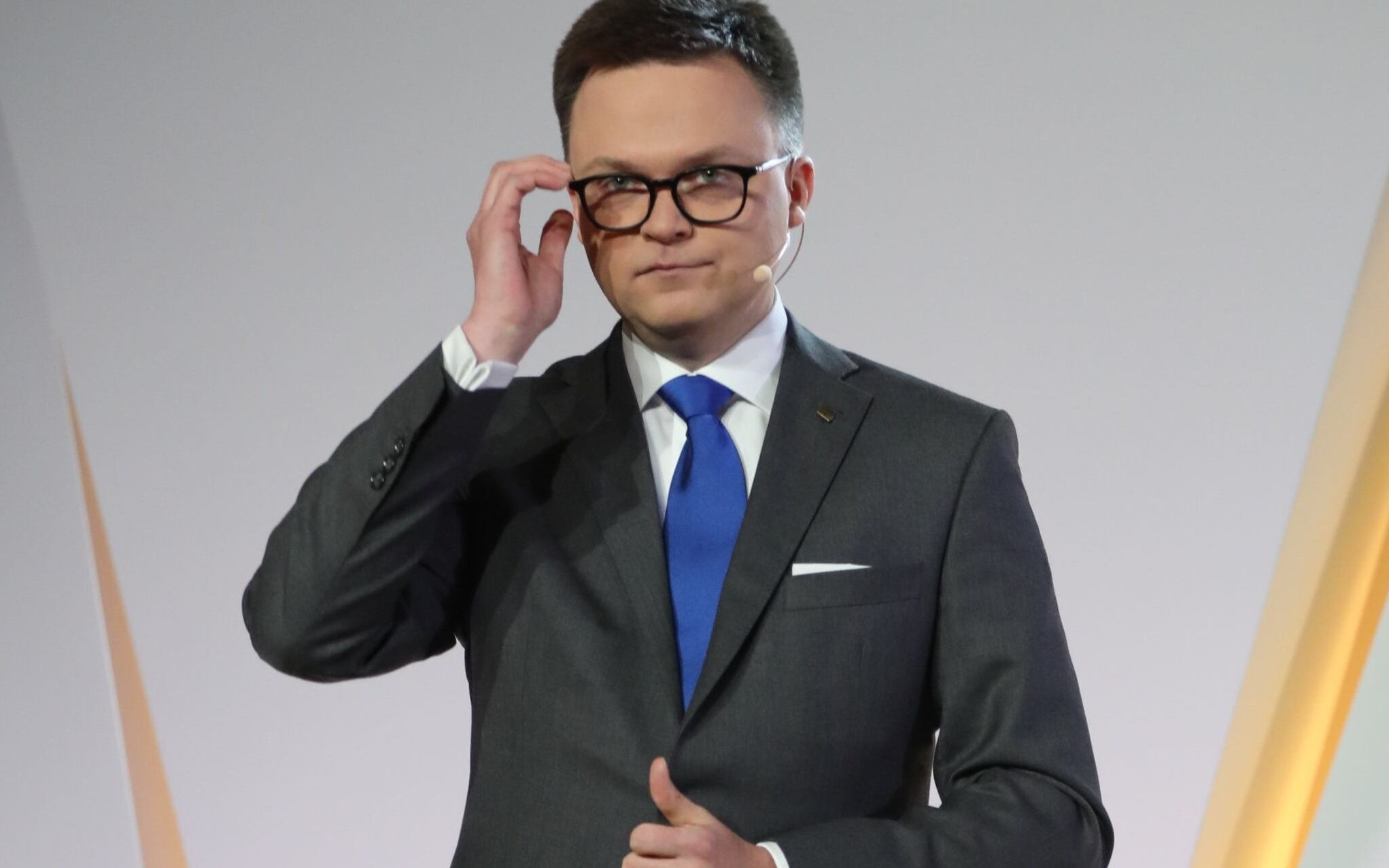 28.04.2021 Warszawa , Kino Relax . Szymon Holownia podczas konwencji ruchu Polska 2050 .
Fot. Slawomir Kaminski / Agencja Gazeta
