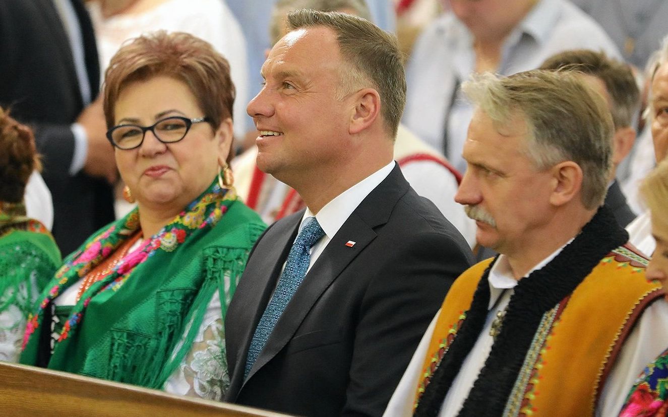 04.08.2019 Nowy Targ .  Prezydent Andrzej Duda (C) podczas uroczystych obchodow 100 - lecia Zwiazku Podhalan .
Fot. Marek Podmokly / Agencja Gazeta