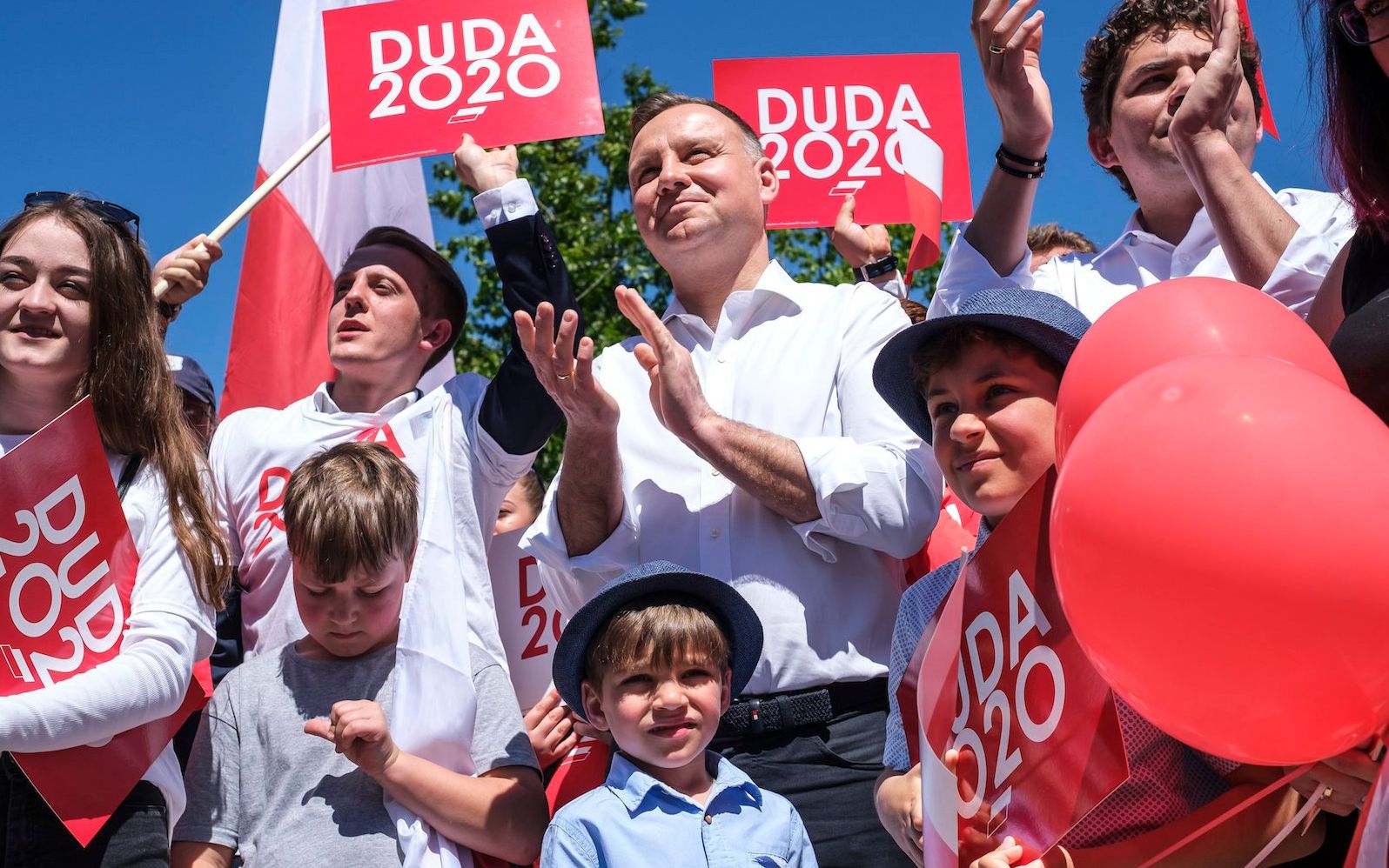 06.06.2020 Stalowa Wola . Park Miejski . Andrzej Duda prezydent RP podczas pikniku rodzinnego . Piknik byl inauguracja 2 kampanii prezydenckiej .
Fot. Patryk Ogorzalek / Agencja Gazeta