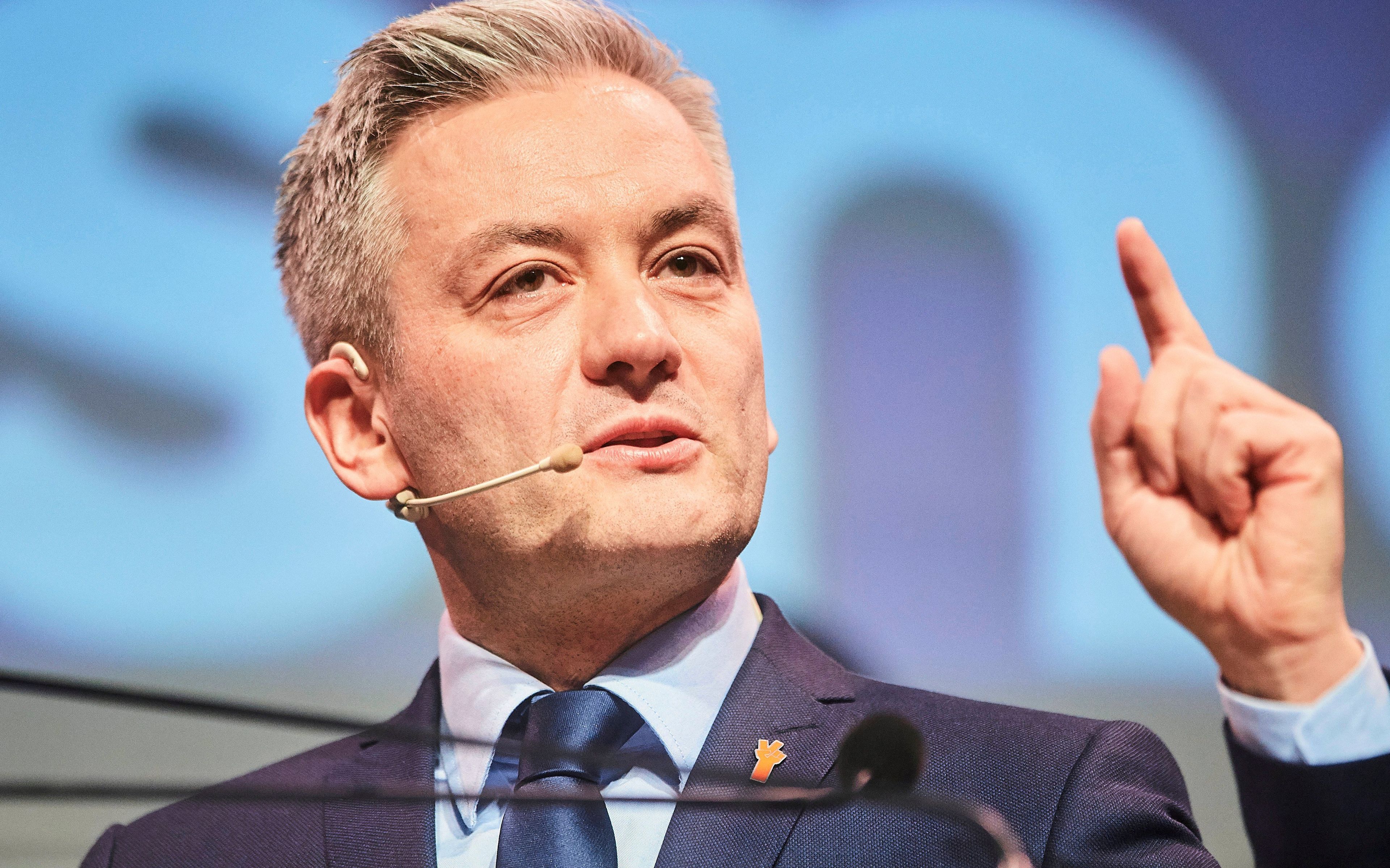 04.02.2019 Lodz . Klub Wytwornia . Robert Biedron podczas konwencji nowej partii " Wiosna " .
Fot. Marcin Stepien / Agencja Gazeta