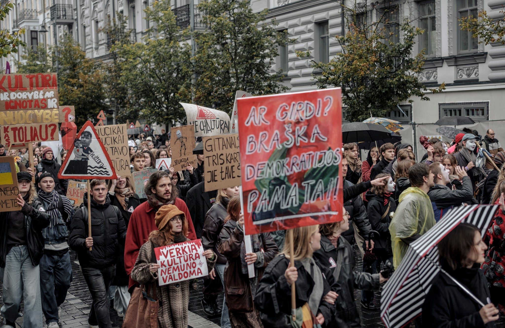 Protest przeciwko zawłaszczaniu kultury przez nacjonalistów, Wilno, 21 października 2025 r.