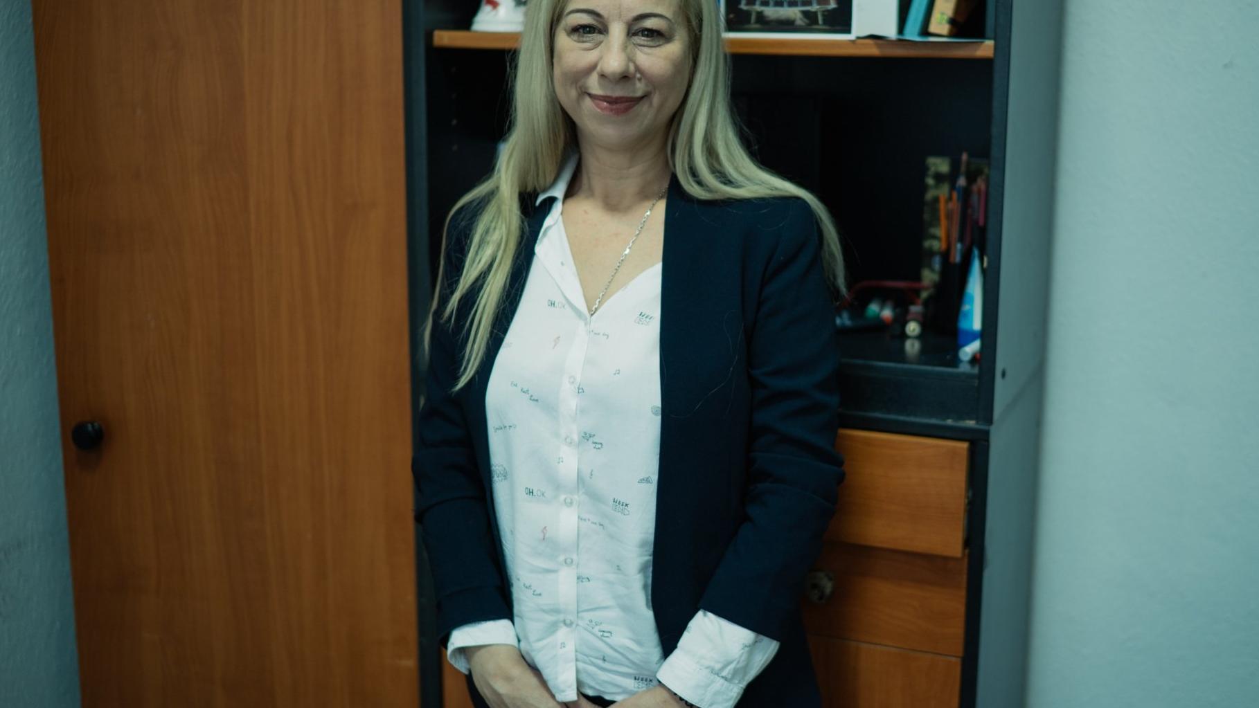 Ołena Znatkowa w biurze charkowskiego oddziału Ministerstwa Weteranów, gdzie na co dzień pracuje