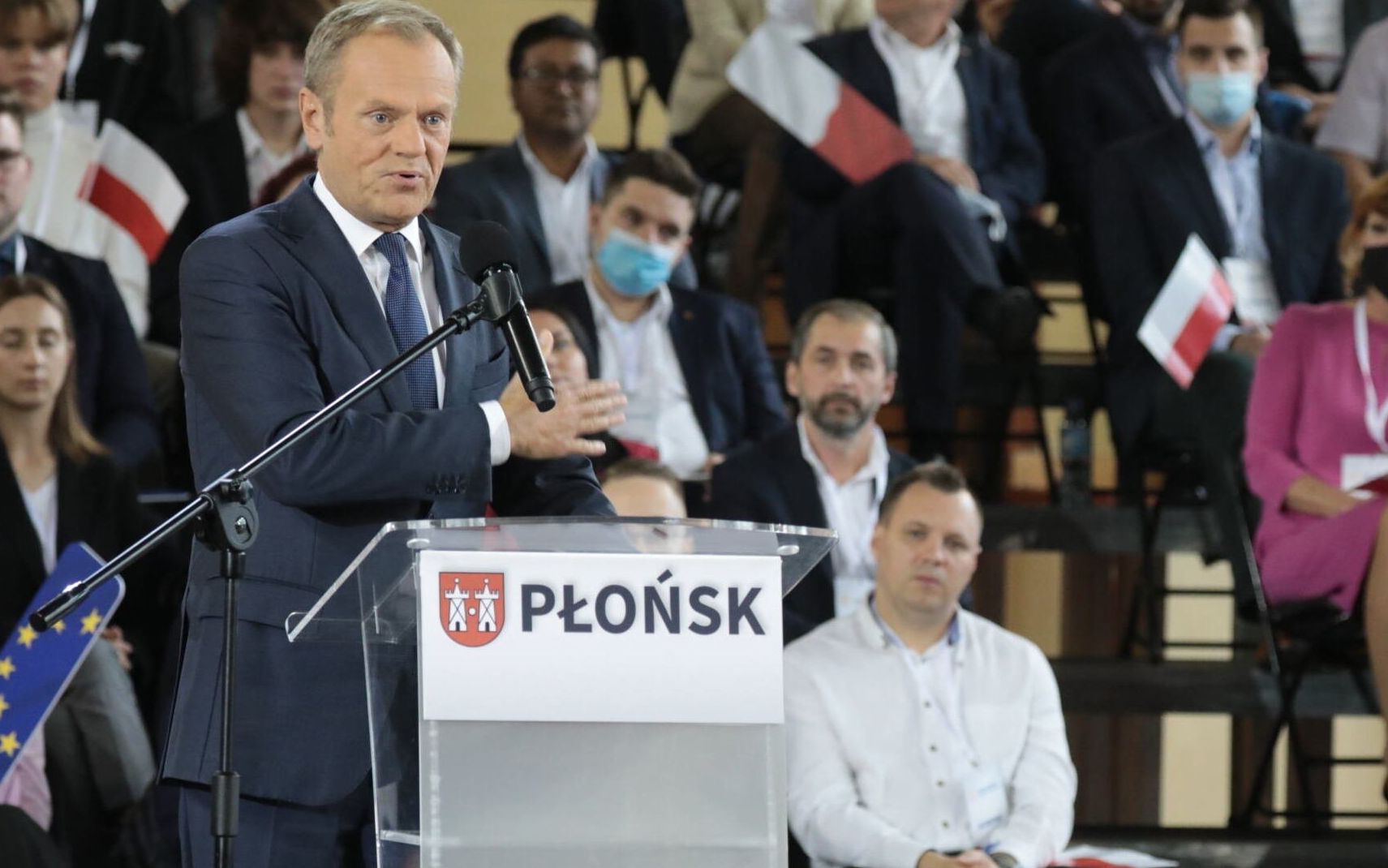 18.09.2021 Plonsk , MCSiR . Konwencja Krajowa Platformy Obywatelskiej  . nz Donald Tusk
Fot. Slawomir Kaminski / Agencja Gazeta