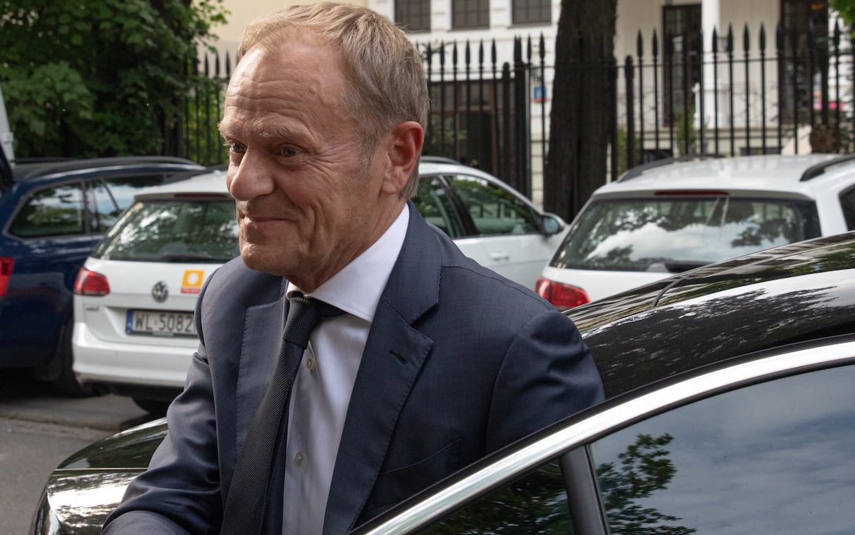23.07.2021 Warszawa , ul. Foksal 3/5 , Centrum Prasowe Foksal . Byly premier Donald Tusk ( w roli goscia ) podczas Rady Krajowej " Nowoczesnej ".
Fot. Dawid Zuchowicz / Agencja Gazeta