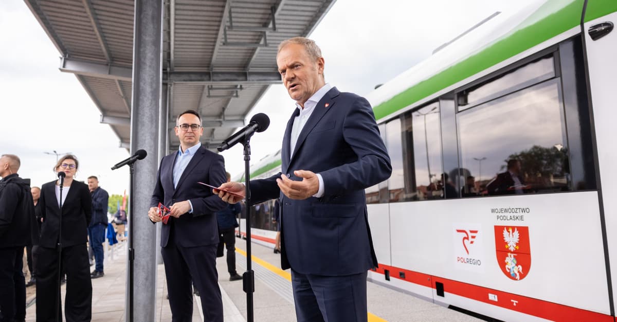 Pociągi wracają do Łomży. Tusk zapowiada inwestycje w kolej