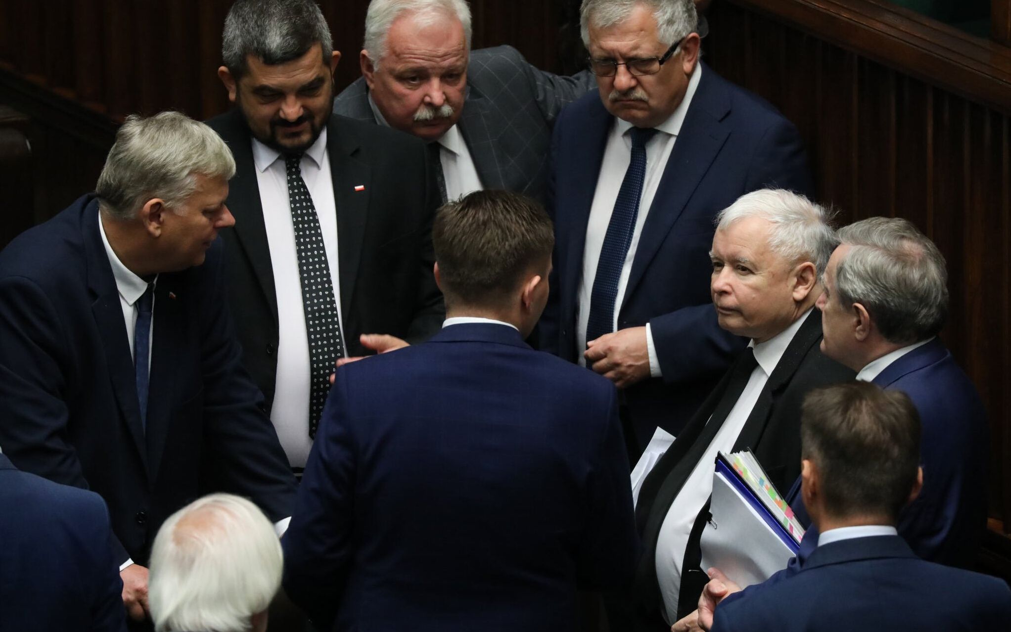 16.07.2020 Warszawa , ulica Wiejska . Sejm . Prezes Prawa i Sprawiedliwosci Jaroslaw Kaczynski podczas porannego bloku glosowan .
Fot. Slawomir Kaminski / Agencja Gazeta
