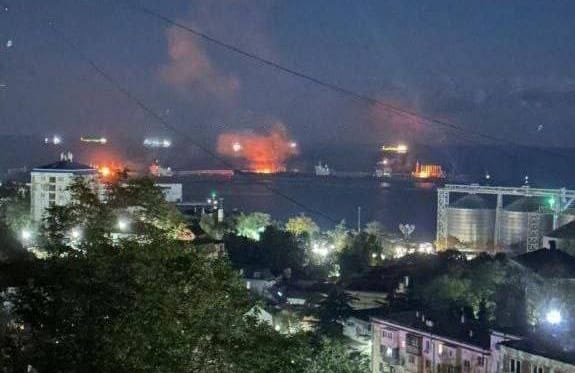 Ukrainski atak na rosyjski port w Tuapse nad Morzem Czarnym