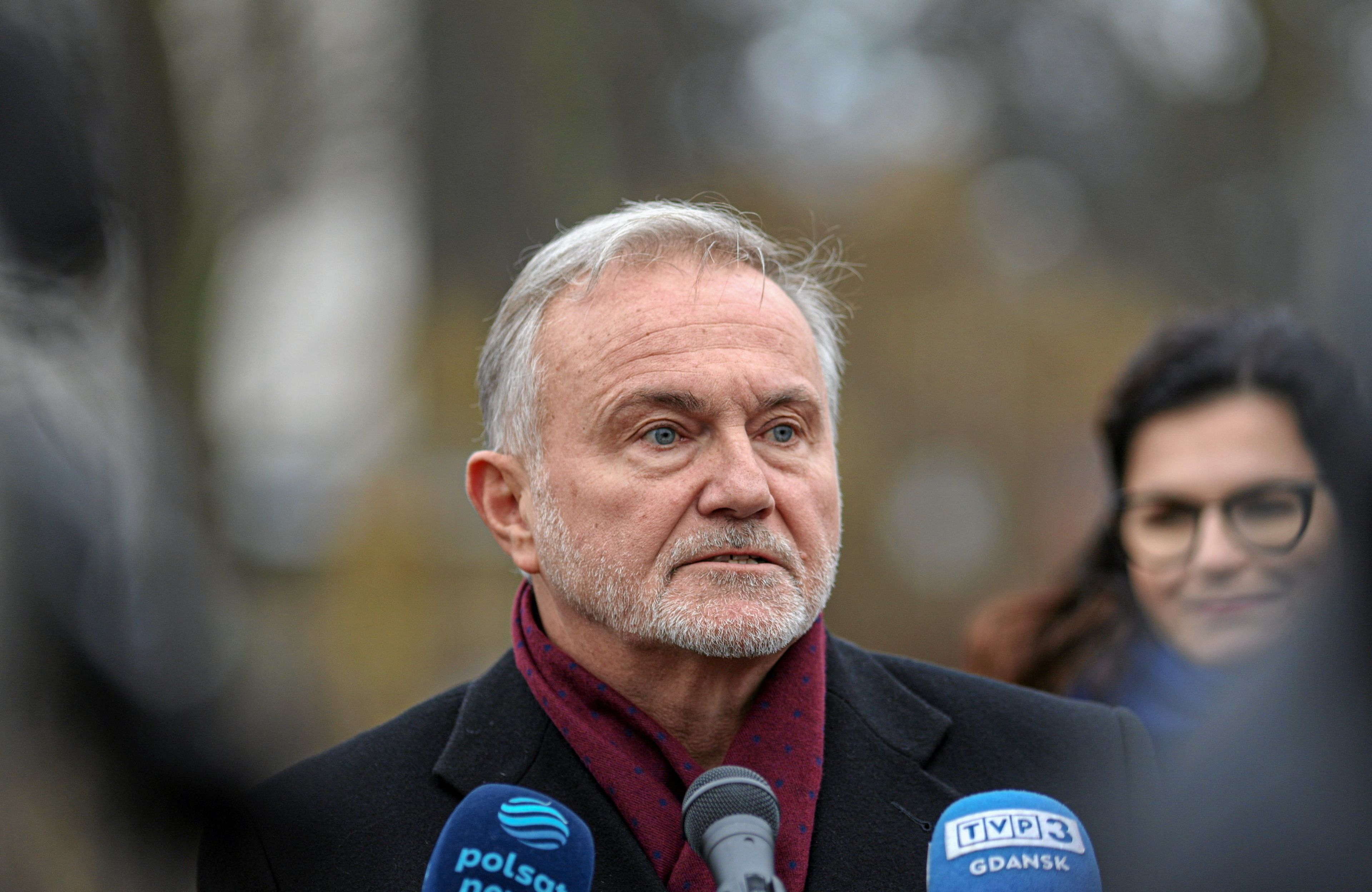 Wojciech Szczurek na konferencji prasowej