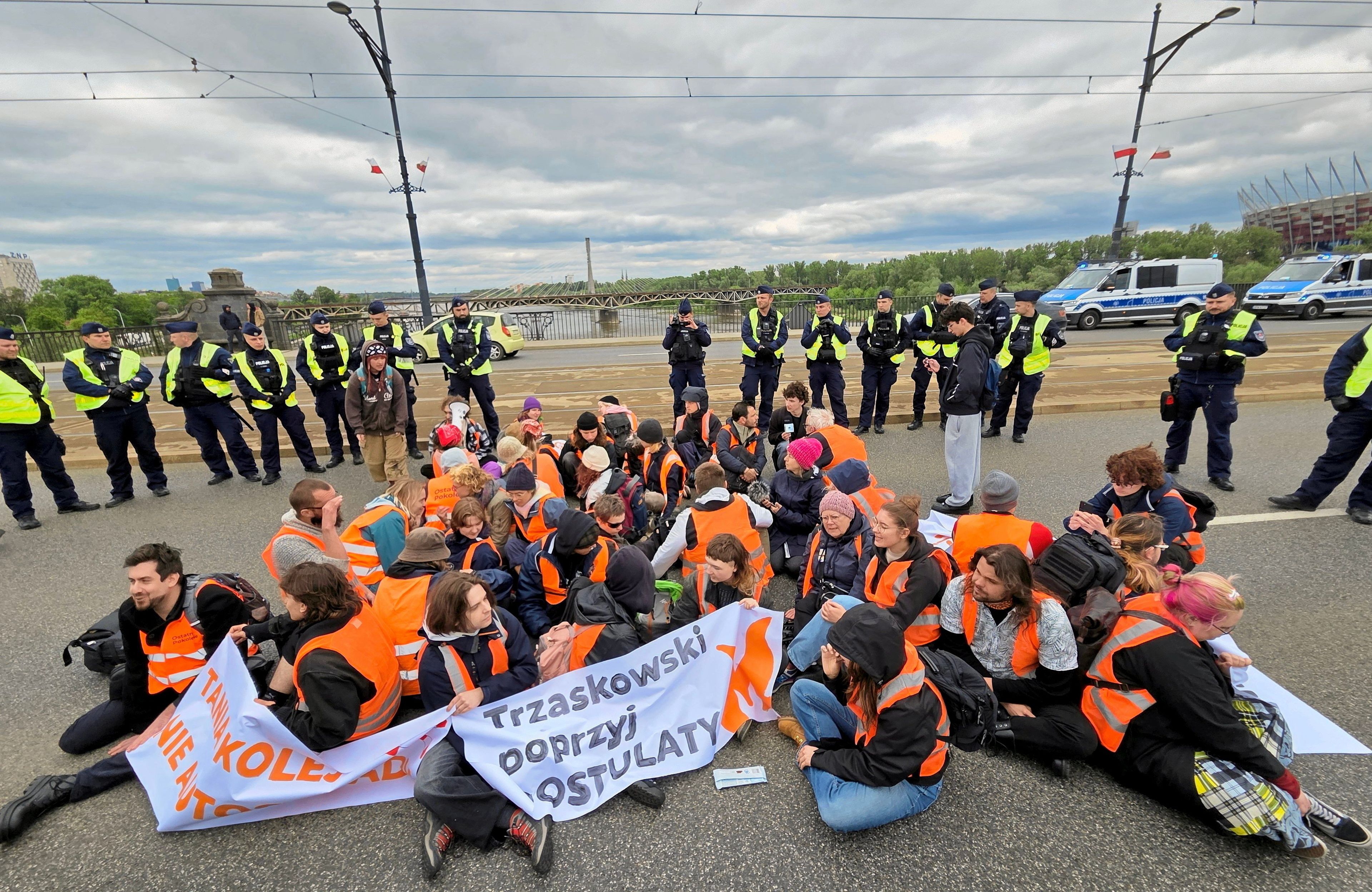 Protest Ostatniego Pokolenia w Warszawie