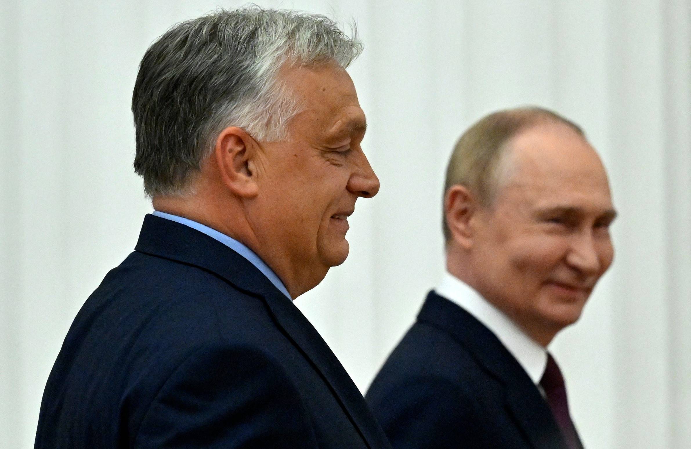 Viktor Orbán podczas potkania z Władymirem Putinem