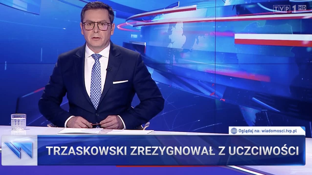 "Wiadomości" TVP o haśle Rafała Trzaskowskiego, 8 czerwca 2020