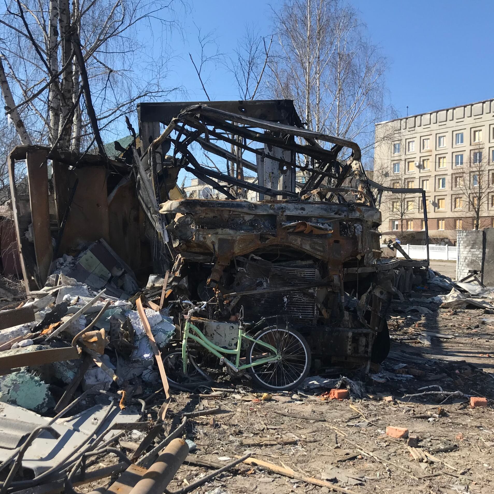 Napaść Rosji na Ukrainę. Zniszczenia w Żytomierzu